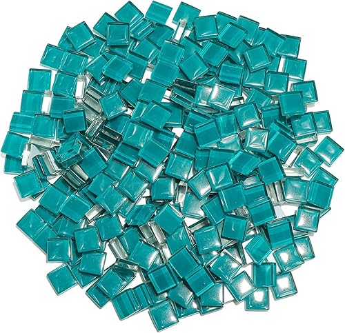 ZWCT Azulejos de mosaico de vidrio de color de 17.64 oz1.1 libras, azulejos de mosaico de vidrio creativos para manualidades de bricolaje, platos,