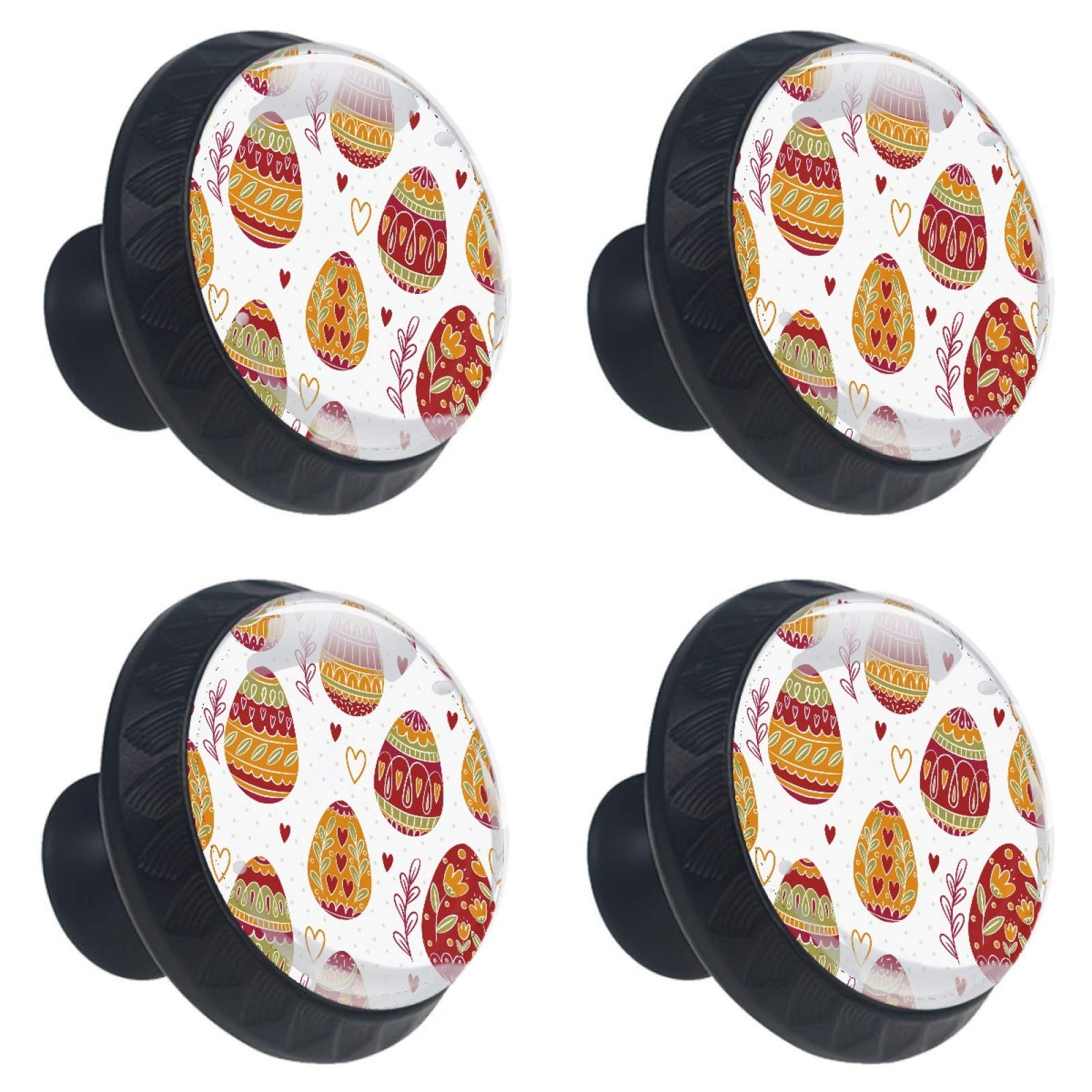 Boutons de tiroir en verre coloré de Pâques poignées de meuble cuisine avec vis fournies