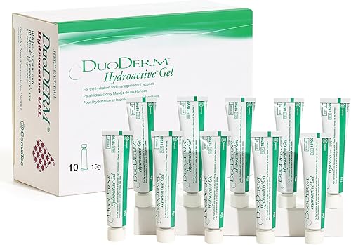 ConvaTec DuoDERM Gel hidroactivo estéril, tubo de 0.53 oz para el manejo de heridas parciales y de espesor completo, ayuda al desbridamiento