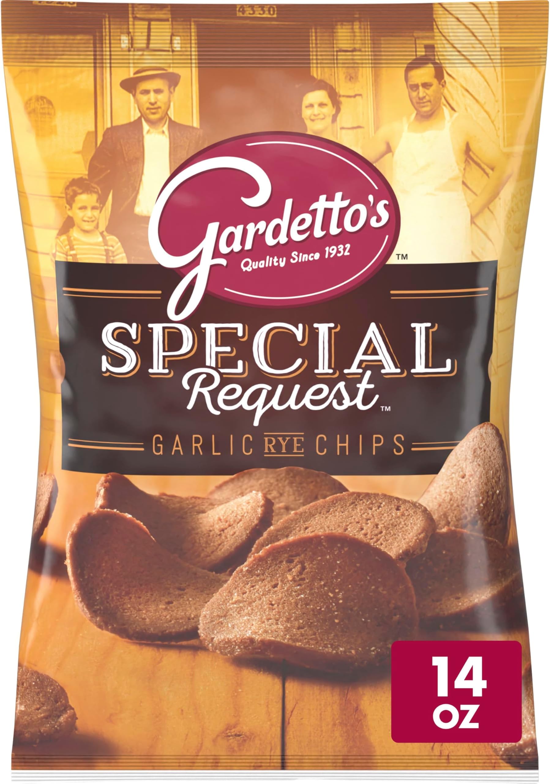 Gardetto's Roasted Garlic Rye Chips, 14 Oz