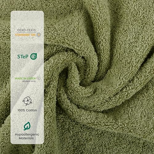 Miniatura 133 de SEMAXE Juego de 12 toallas de 100% algodón, 13 × 13 pulgadas, toallas suaves amarillas para la cara – súper absorbentes y de secado rápido, paño