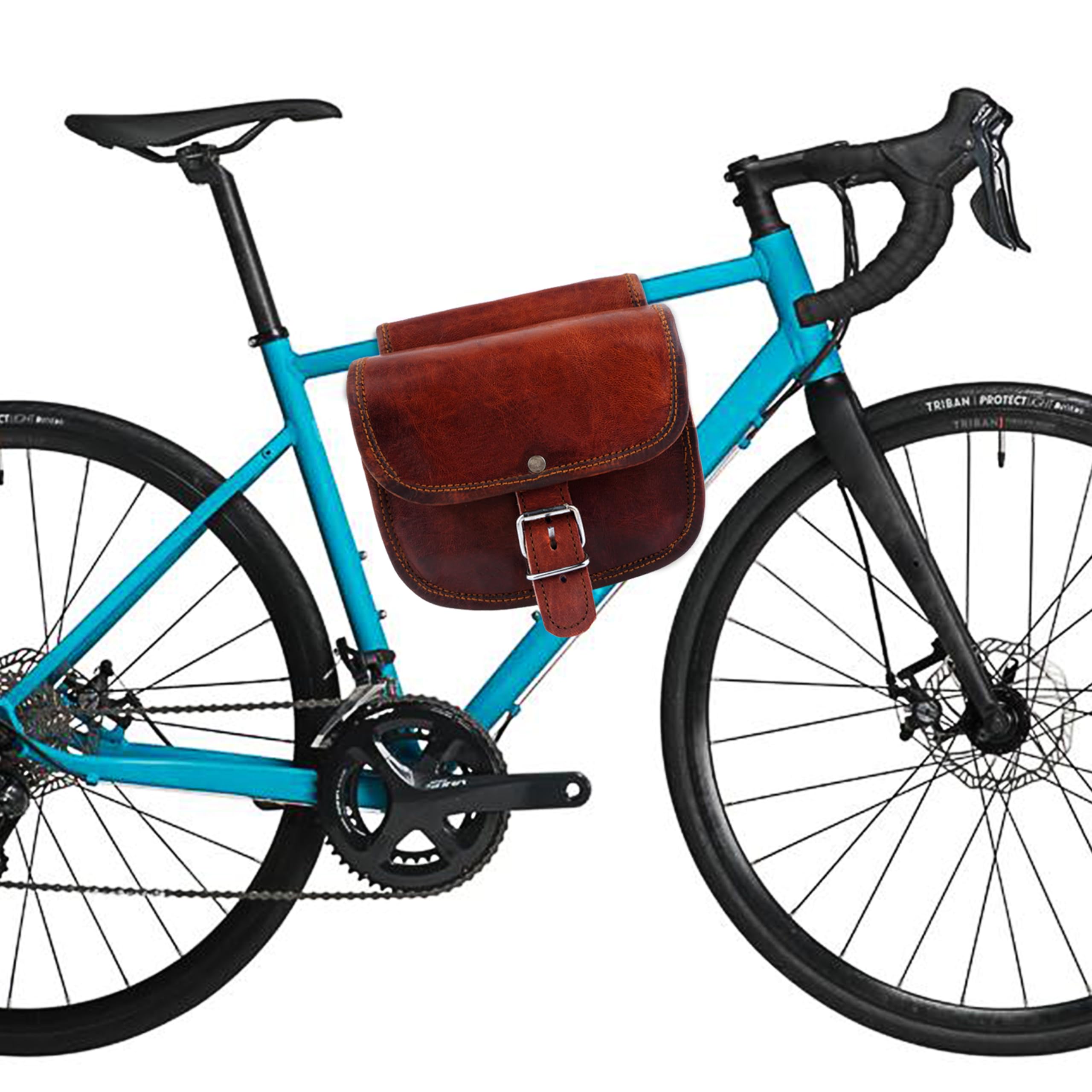 vHIDES MERCHANDISE Leather Bike Double Bag Attach Button Bicycle Handle Front Rod (B0D3VHR33J) Amazon Price History, Amazon Price Tracker