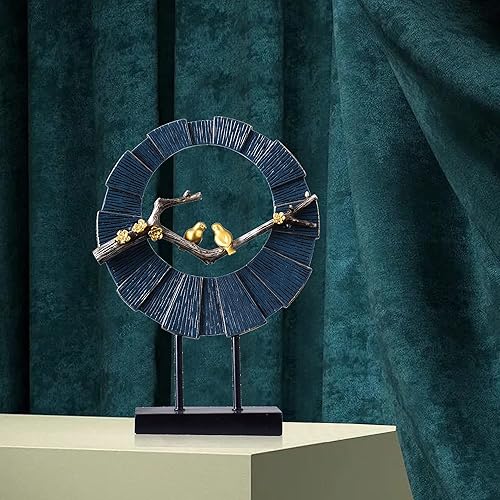 Miniatura 3 de Estatuas de pantalla azul para decoración del hogar, sala de estar, accesorios de liquidación, árbol de pájaro, chucherías grandes, interiores,