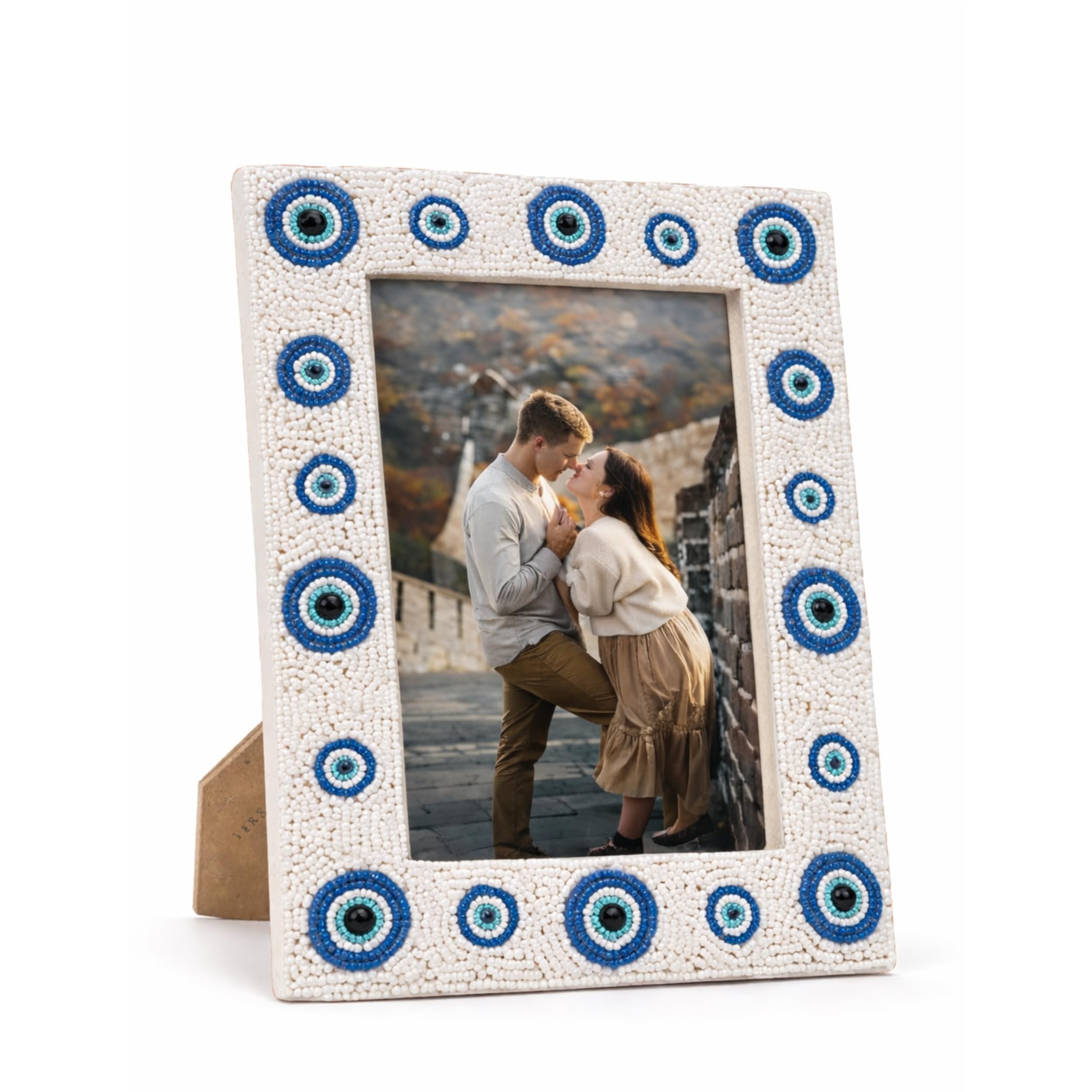 Folkulture 5x7 Picture Frames for Wall Décor, Photo Frame with Plexiglass, Vertical and Horizontal Formats Picture Frames 5x7, Wall Hanging or Tabletop, Gift for Women Unique