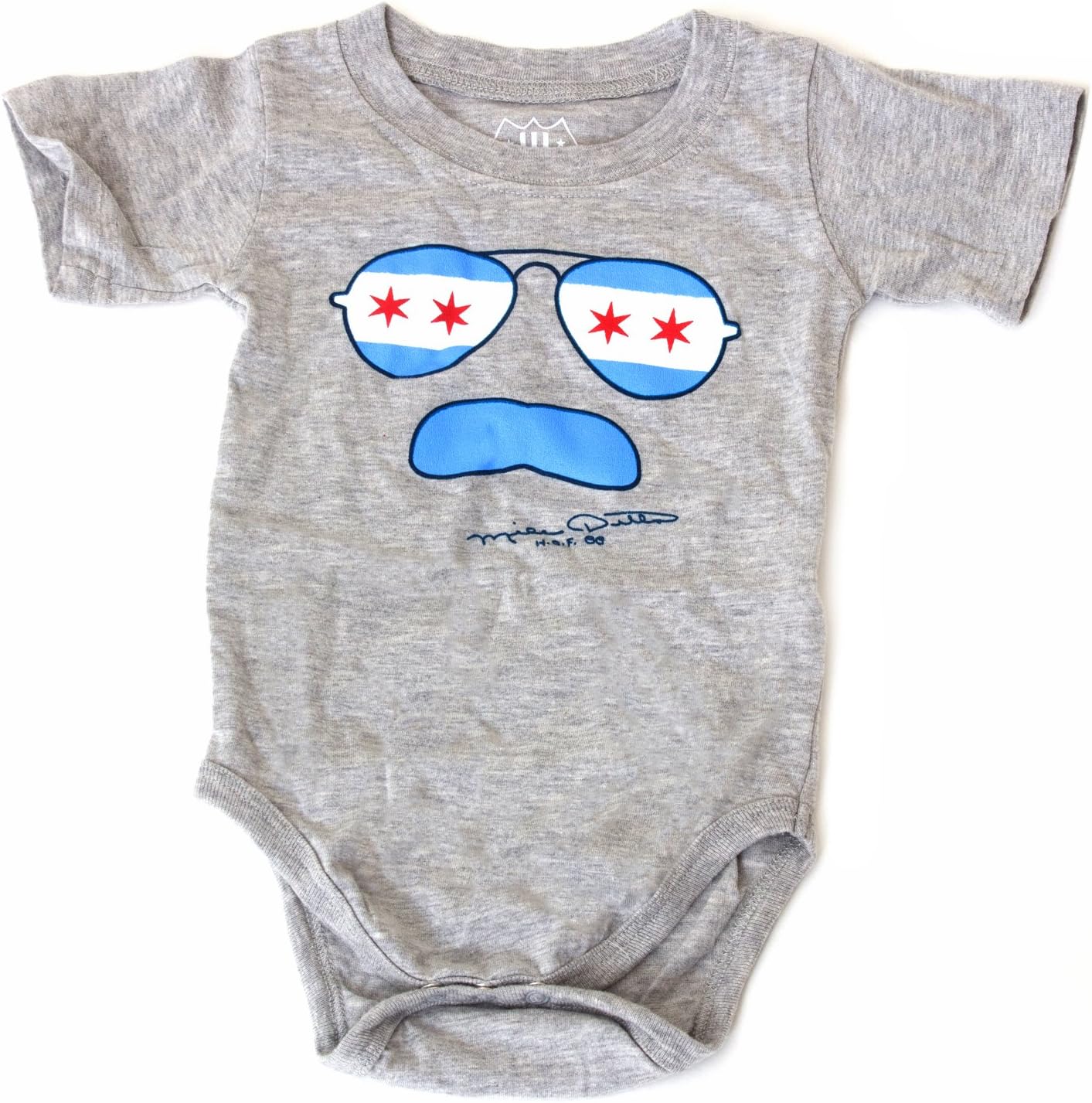 Ditka Kids Gridiron Clothing Da Coach Chicago Flag Aviator Long Sleeve Onesie (12 Month)
