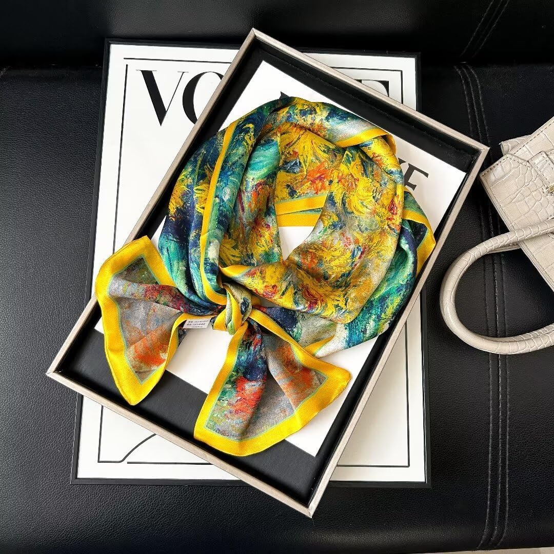 100% Mulberry Silk Scarf for Women - 59”*6.3” Long Headscarf Neck Scarf Hair Wraps - Shawls with Gift Packed - Image 2