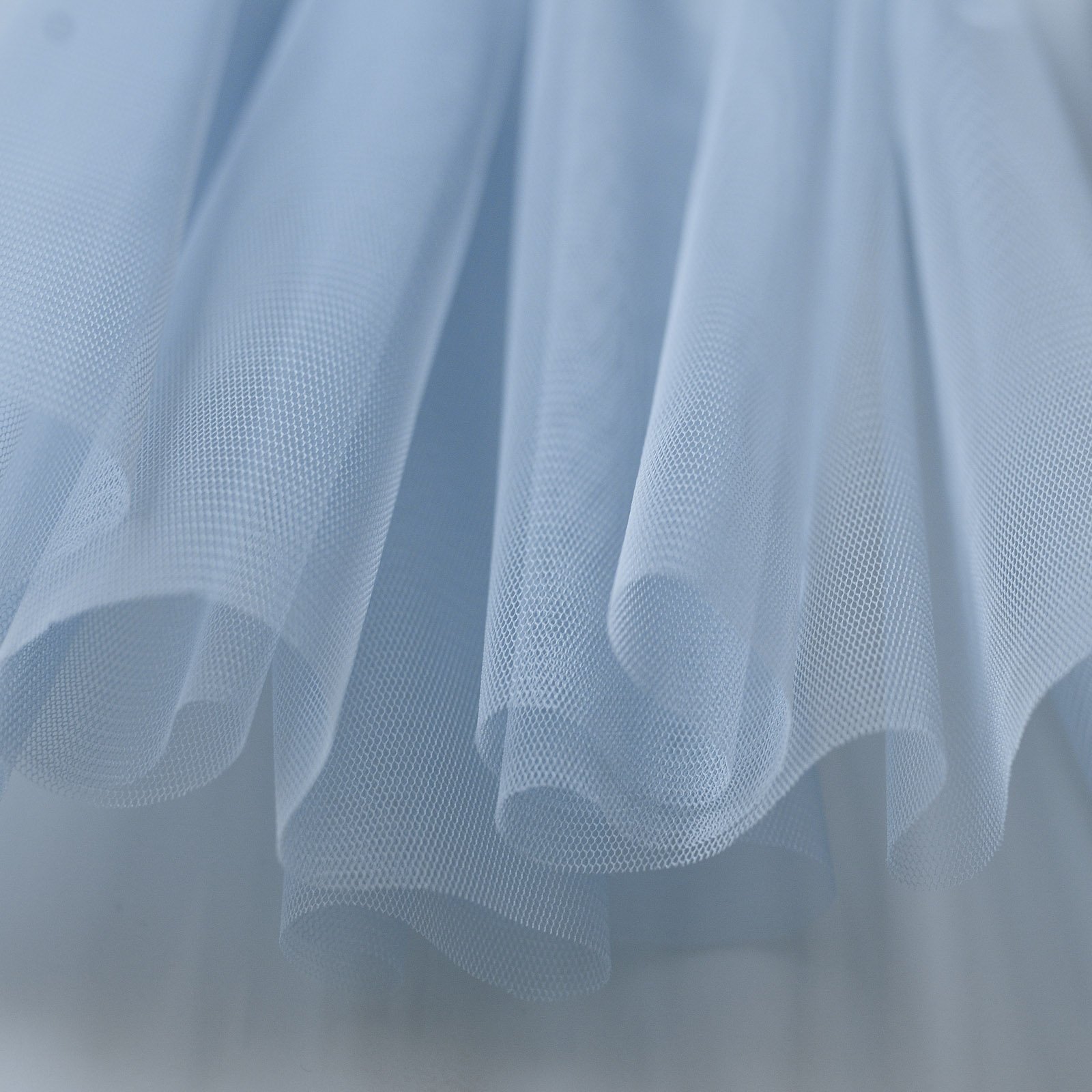 Light Pastel Blue Soft Tulle Veiling Fabric 150cm Wide - Sold by The metre