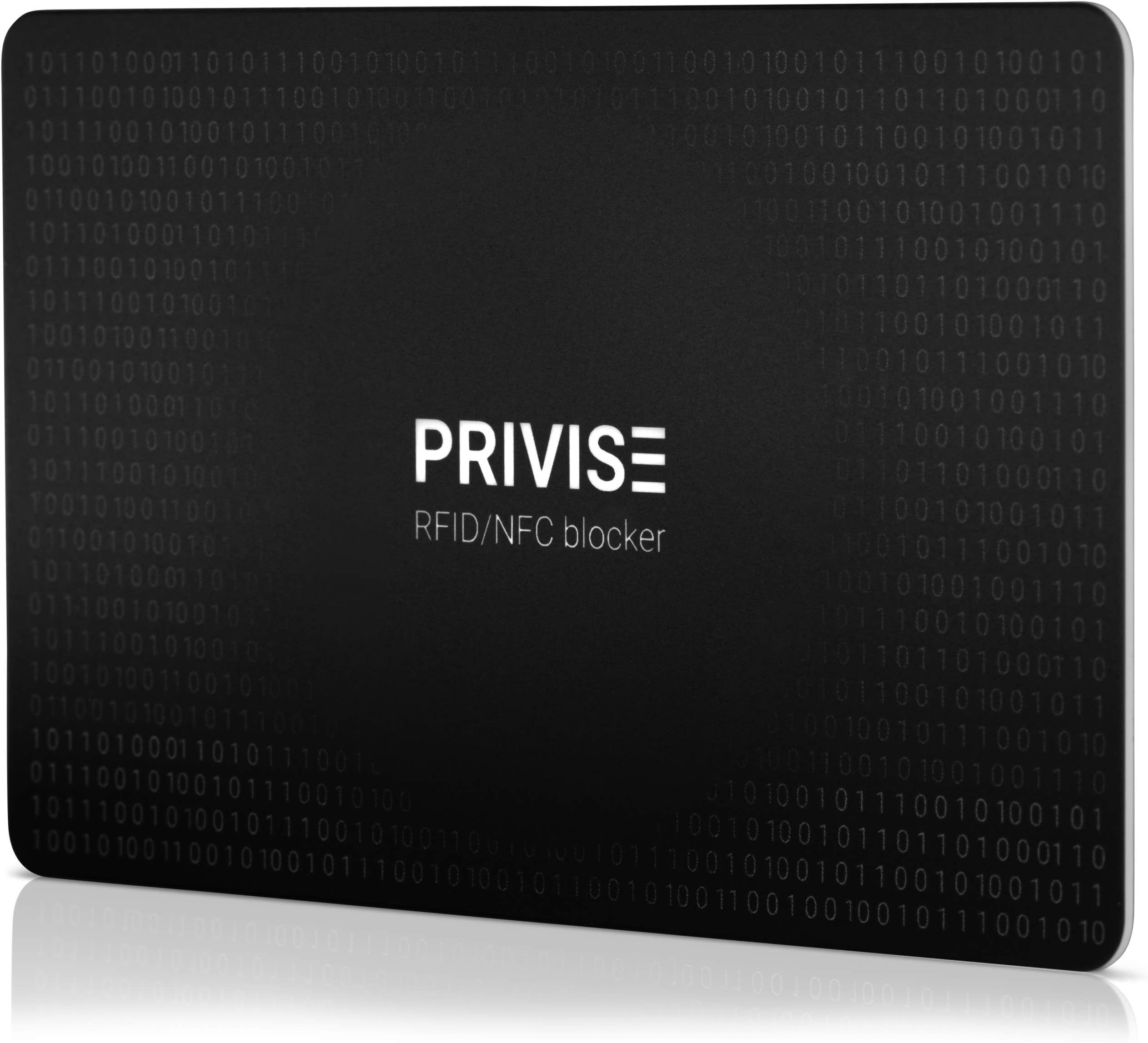 Privise NFC and RFID Blocking Card | Contactless Card Protection | Anti Skimming and Data Theft Technology | RFID & NFC Protection | Batteries Not Required | One Size Fits All | Black 1-Pack