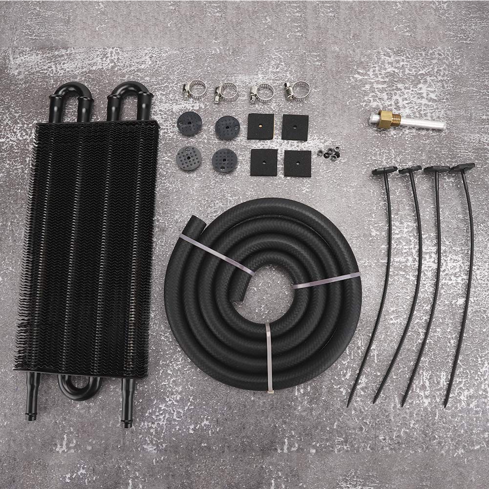 Hoogwaardige Transmissiekoeler Transmissieoliekoeler Vervanging Transmissieoliekoeler Aluminiumlegering 26 Rijen Zwarte Radiator voor Pick-up Trucks Klasse C Campers