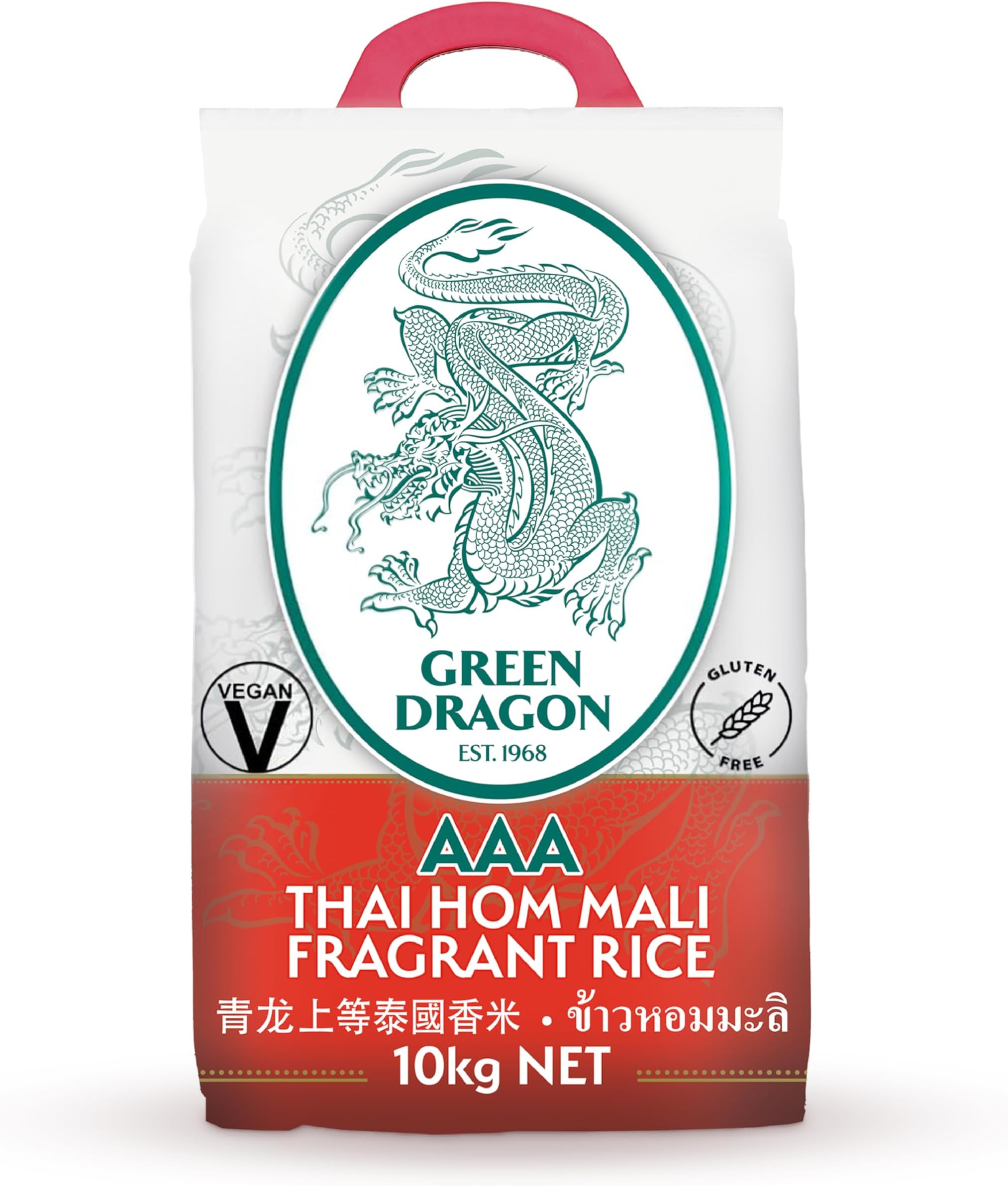 Thai Fragrant Jasmine Rice 10KG | Thai Hom Mali | AAA | Premium Rice | White Rice | Chinese Ingredients | Chinese Asian Cooking | 10KG