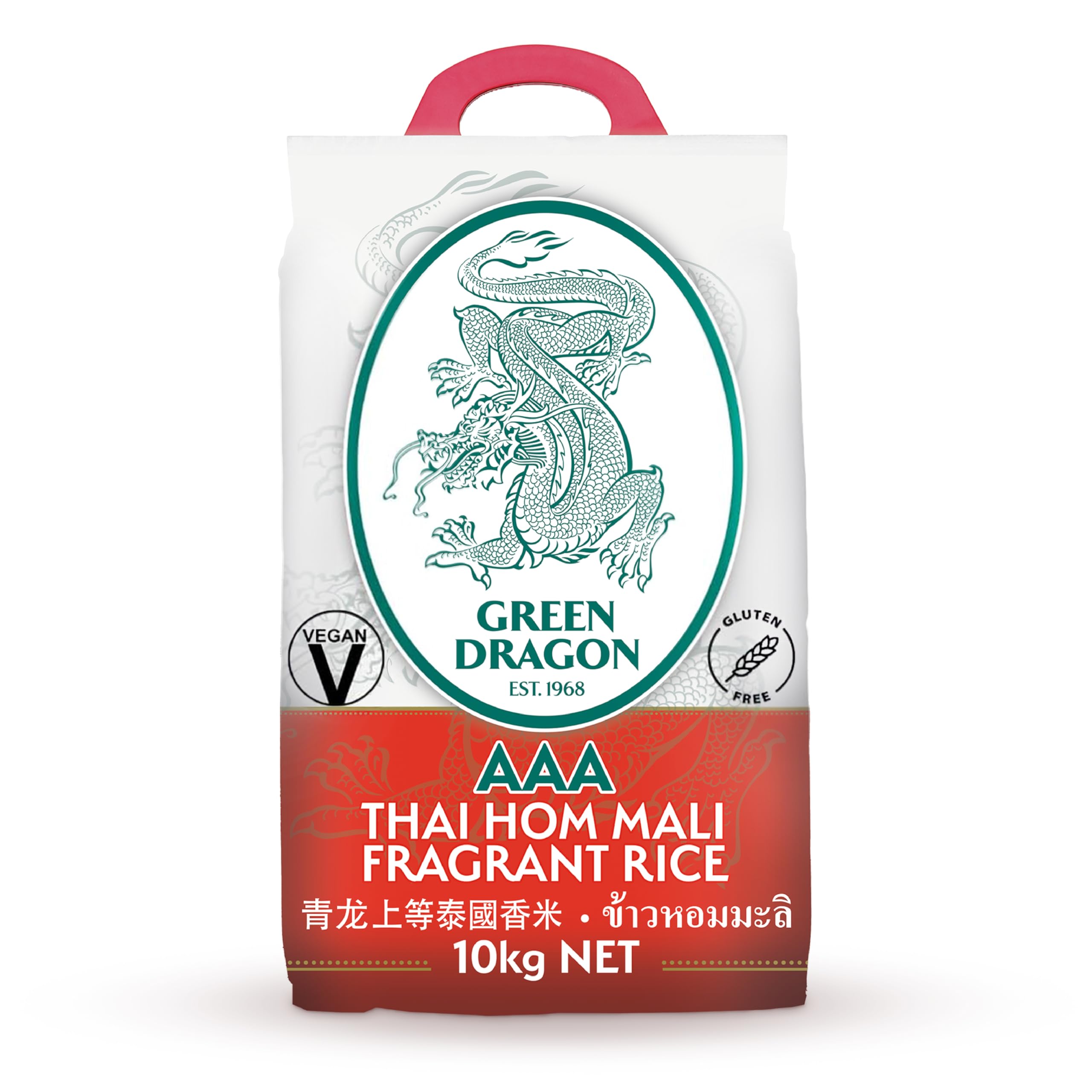 Thai Fragrant Jasmine Rice 10KG | Thai Hom Mali | AAA | Premium Rice | White Rice | Chinese Ingredients | Chinese Asian Cooking | 10KG
