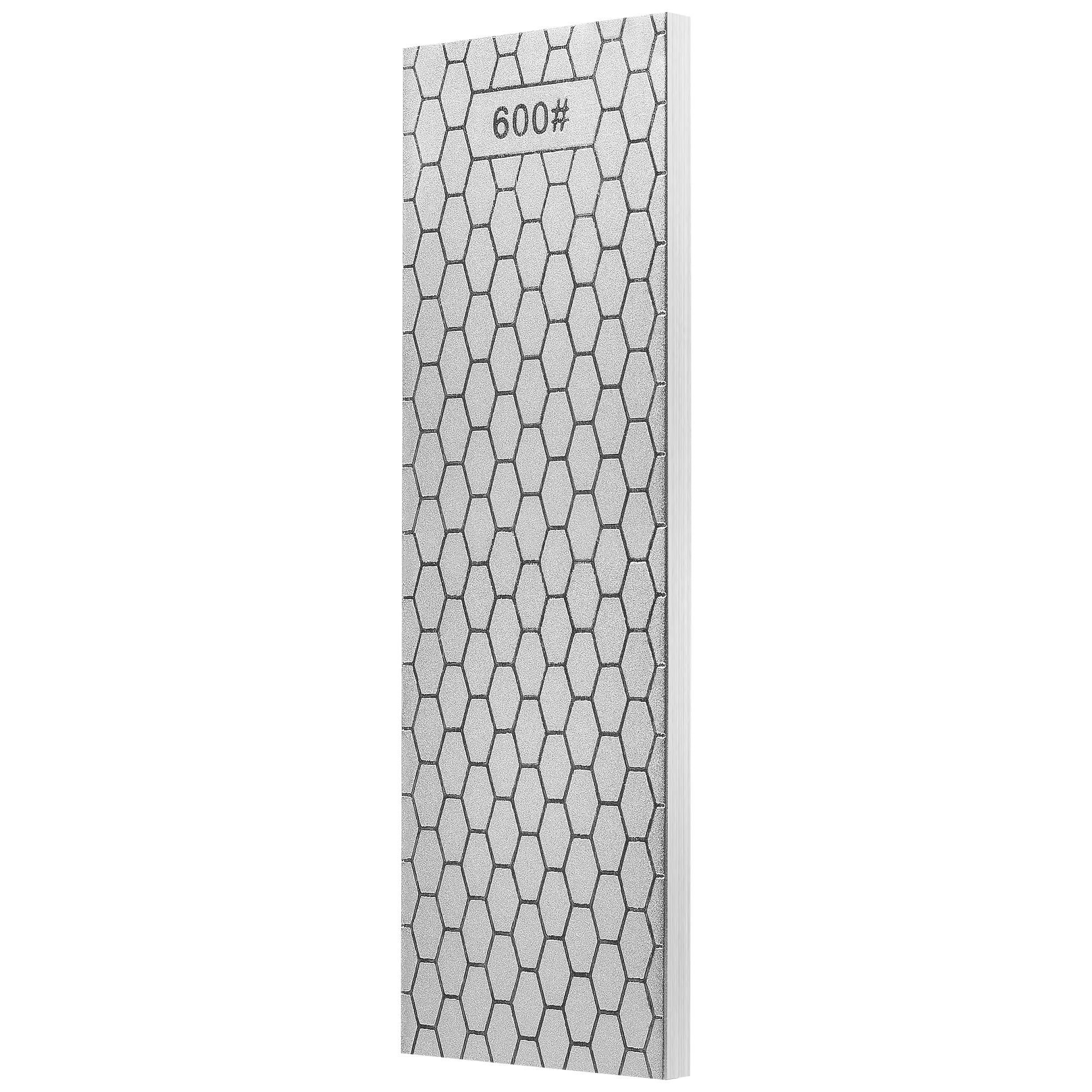 S SATC Diamond Sharpening Stone 2 Side Grit 600/1200 Diamond Plate Honing Stone 8-inch Hone Sharpener White