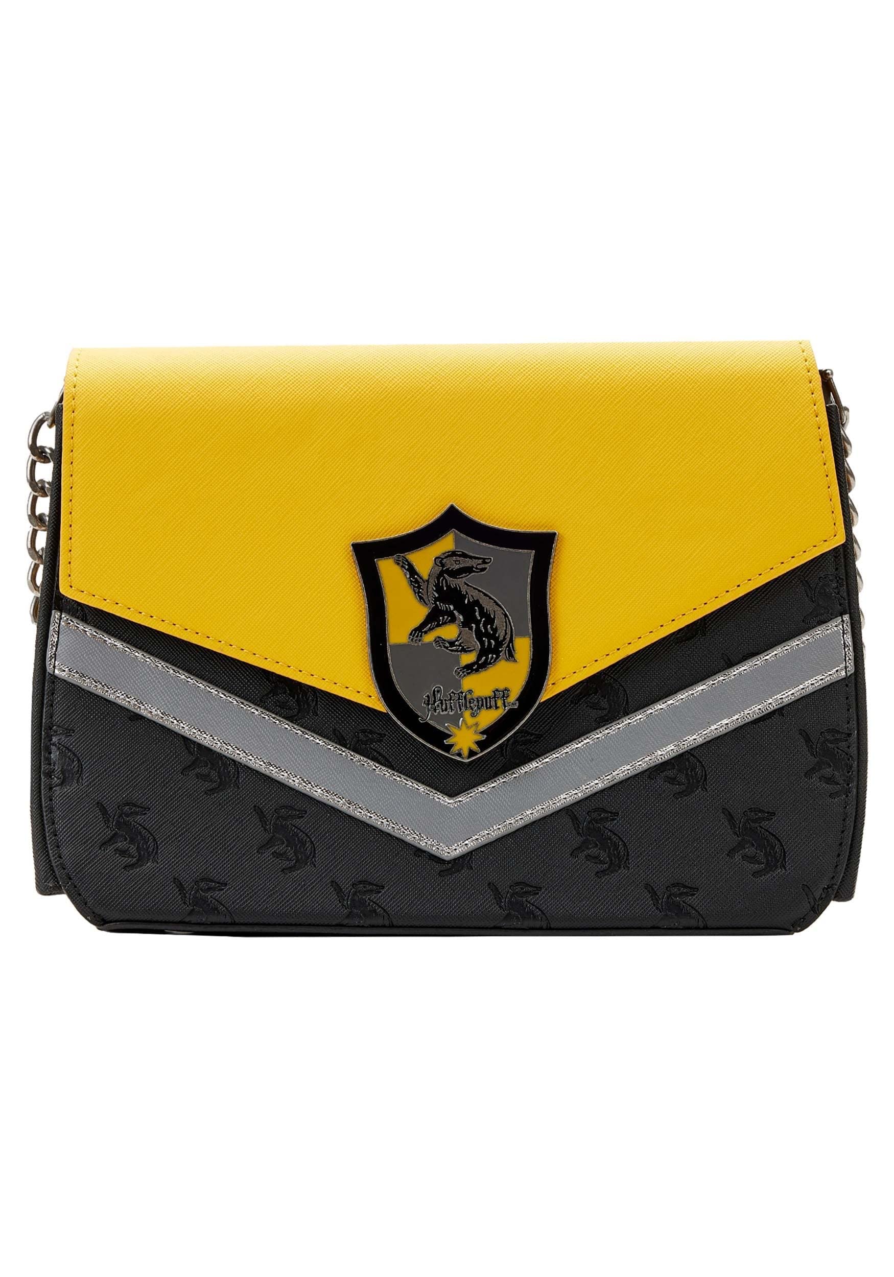 LOUNGEFLY Harry Potter Hufflepuff Kettenriemen Umhängetasche, Mehrfarbig