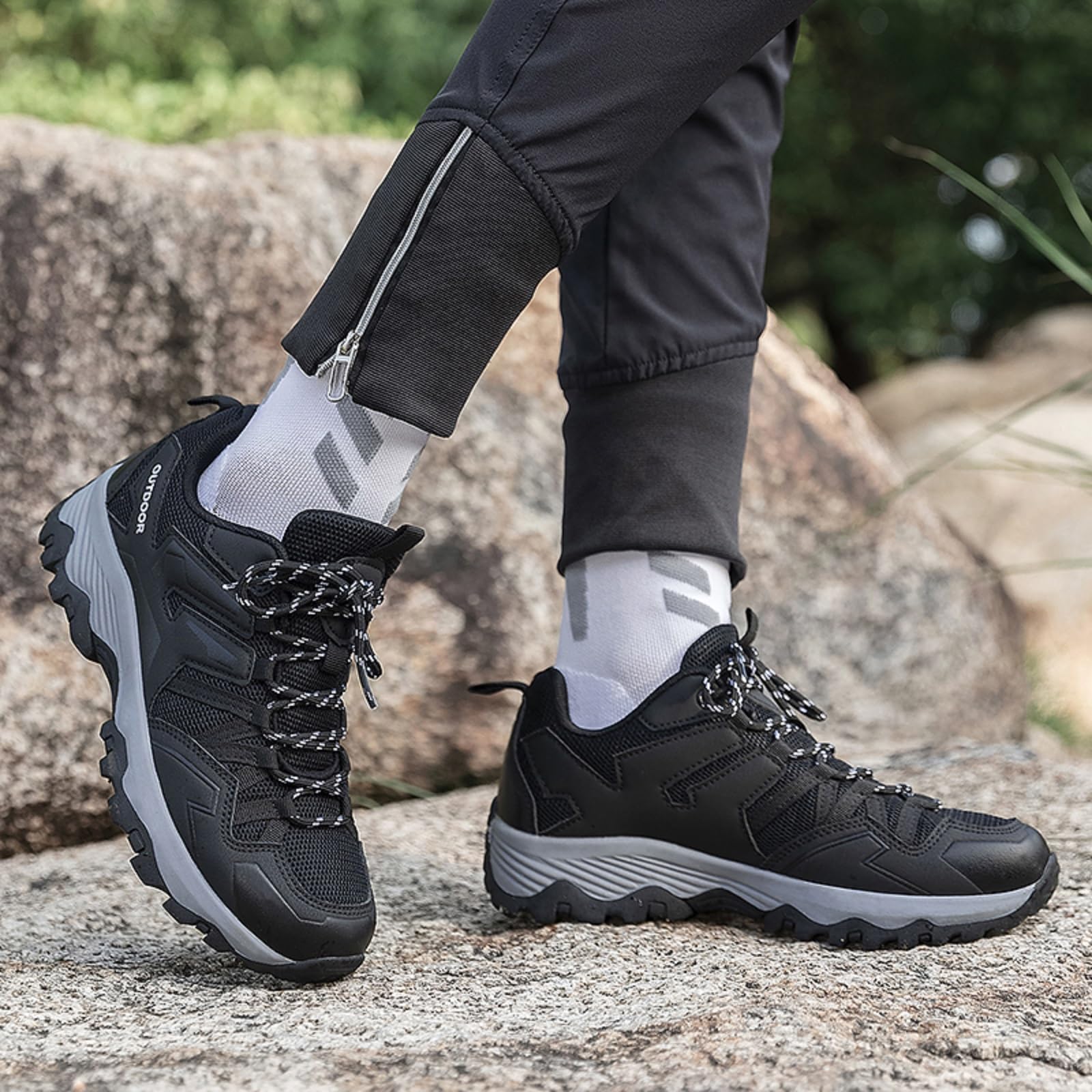 AONEGOLD Zapatillas de Senderismo para Mujer y Hombre Zapatos de Montaña Zapatillas de Trail Running Ligeras Transpirable Antideslizante Impermeables Zapatos de Trekking