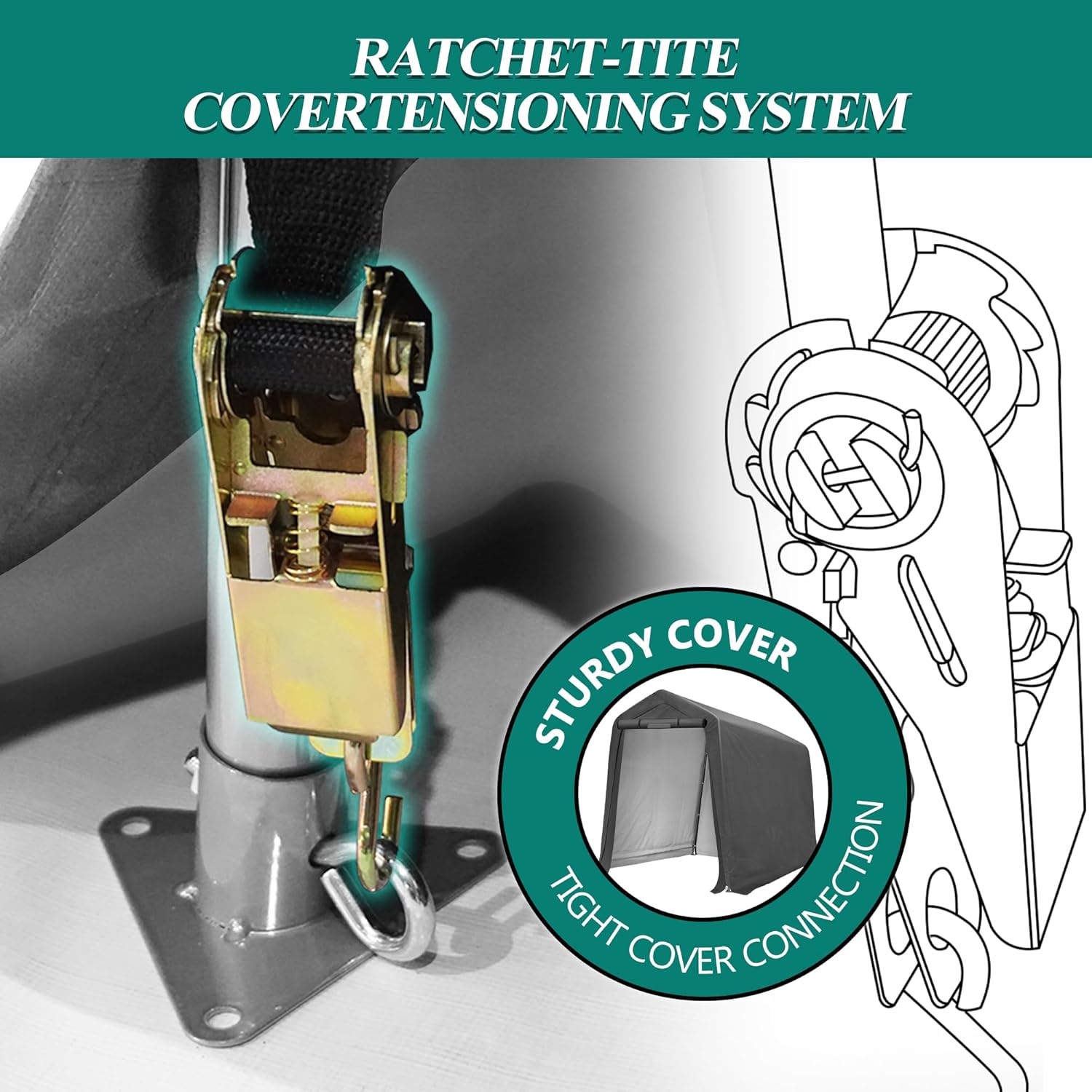 8 x 8 Outdoor Storage Shelter Shed- Heavy Duty Storage Tent with Roll-up Ventilated Windows, Portable Garage Zipper Storage shed for Bike, ATV, Motorcycle Shelter, Gray 8 x 8 Outdoor Storage Shelter Shed- Heavy Duty Storage Tent with Roll-up Ventilated Windows, Portable Garage Zipper Storage shed for Bike, ATV, Motorcycle Shelter, Gray