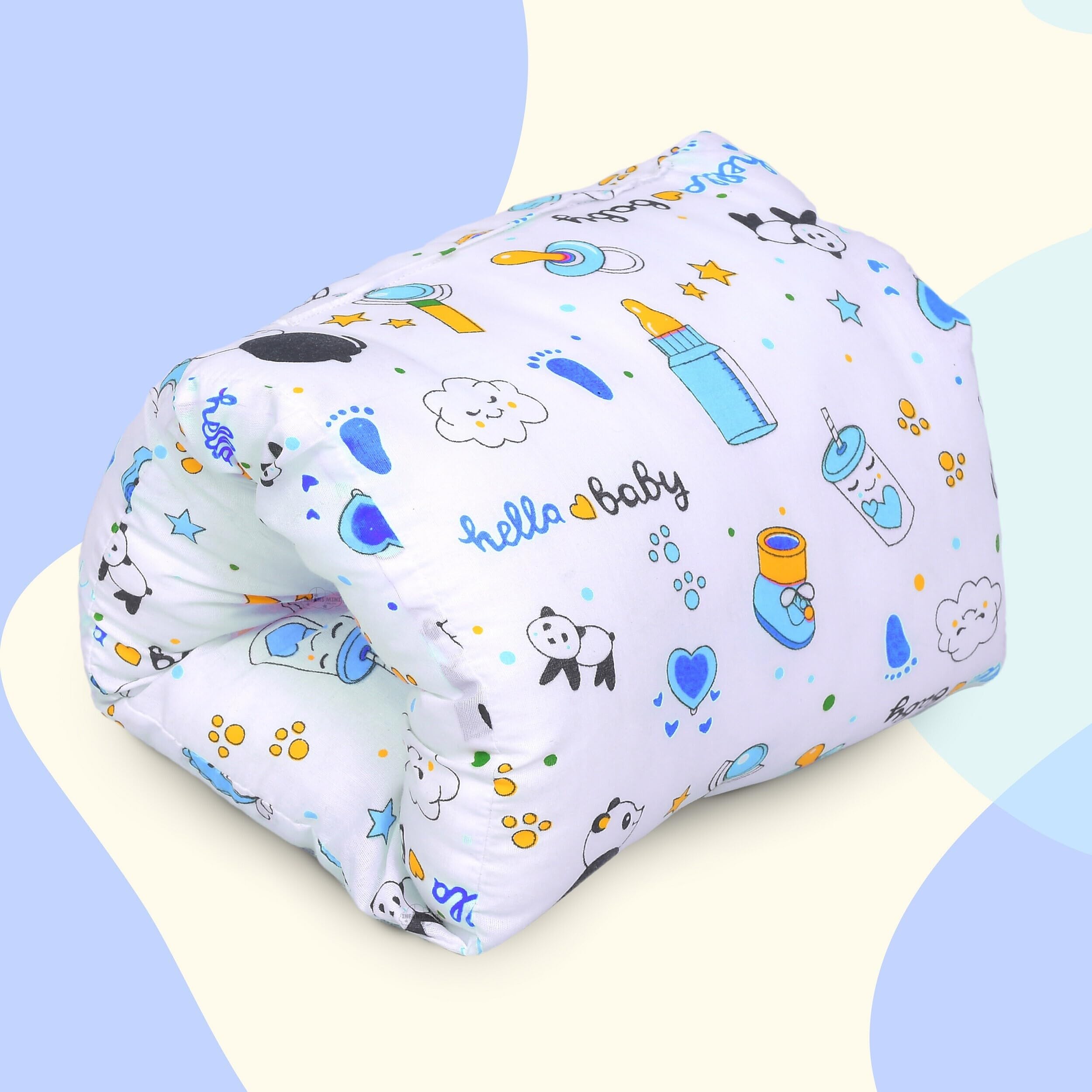 Panda Blue Baby Bedding Set - Sleeping Bag & Mosquito Net -17