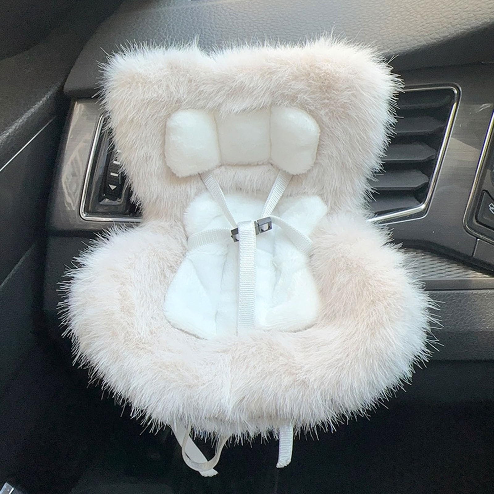 Aosrioylt Car Seat for Labubu Doll, Labubu Car Seat for Car Decorations, Doll Car Seat with Soft Furry Cushion, Have a Seat Labubu, Baby Doll Car Seat(C)