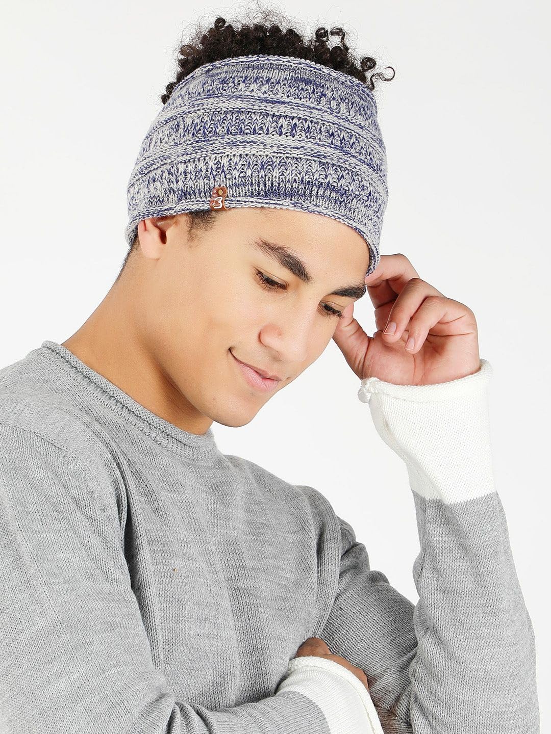 Solid Knit Woolen Headband Earwarmer | Unisex Soft Acrylic Rib Knit Winter Ear Cover | Stretchable Wool Hairband for Men & Women | Warm Outdoor Sports Head Wrap | Made in India