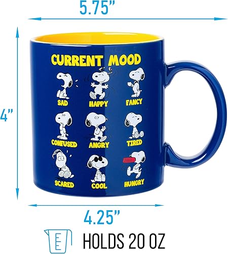 Miniatura 19 de Silver Buffalo Peanuts Snoopy and Woodstock Get Cozy - Taza de cerámica para cámper, 20 onzas