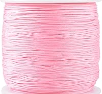 Vista 80 de KONMAY 1 rollo de cuerda de nailon para hacer pulseras de 150 yardas, trenzado de nailon Shamballa Macramé/cordón de cuentas de 0.4mm, cordón