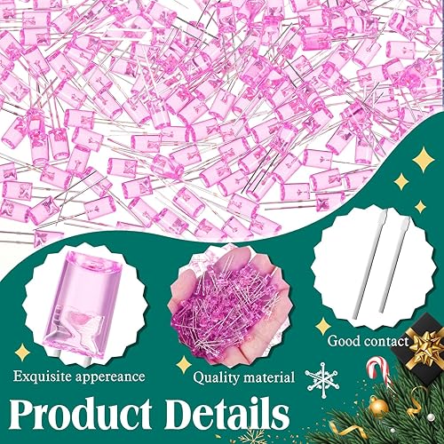 Miniatura 3 de Honoson 60 luces LED de 0.118 pulgadas de repuesto para Navidad, bombillas LED de bajo consumo para exteriores, bombillas LED conectables para