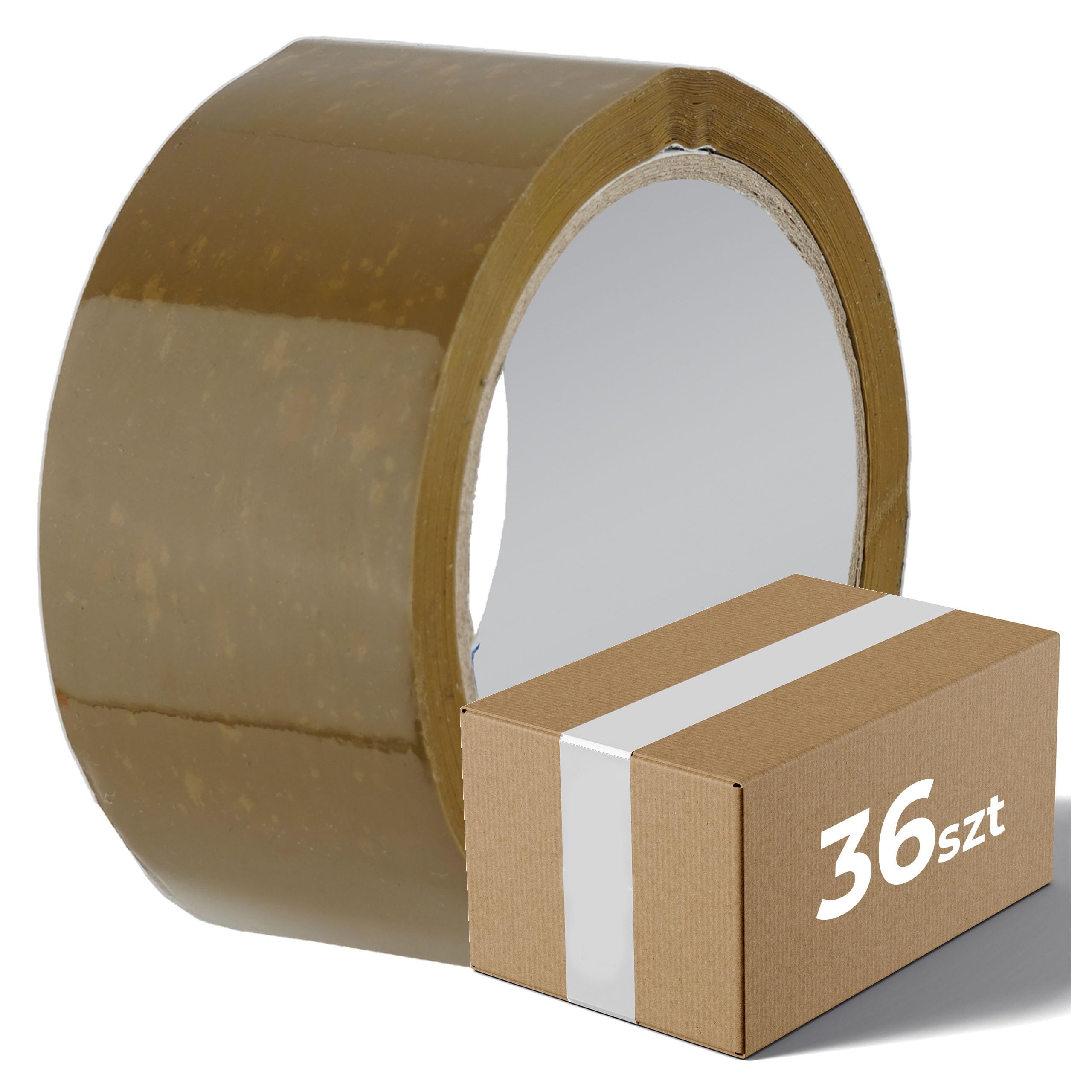 Klebeband Kautschuk SMART 48mm/66m 36 Stück Braun, Packaging Tape UV- und feuchtigkeitsbeständiges Verpackungsband Paketklebeband zum Verpacken von Paketen und Versandschachteln