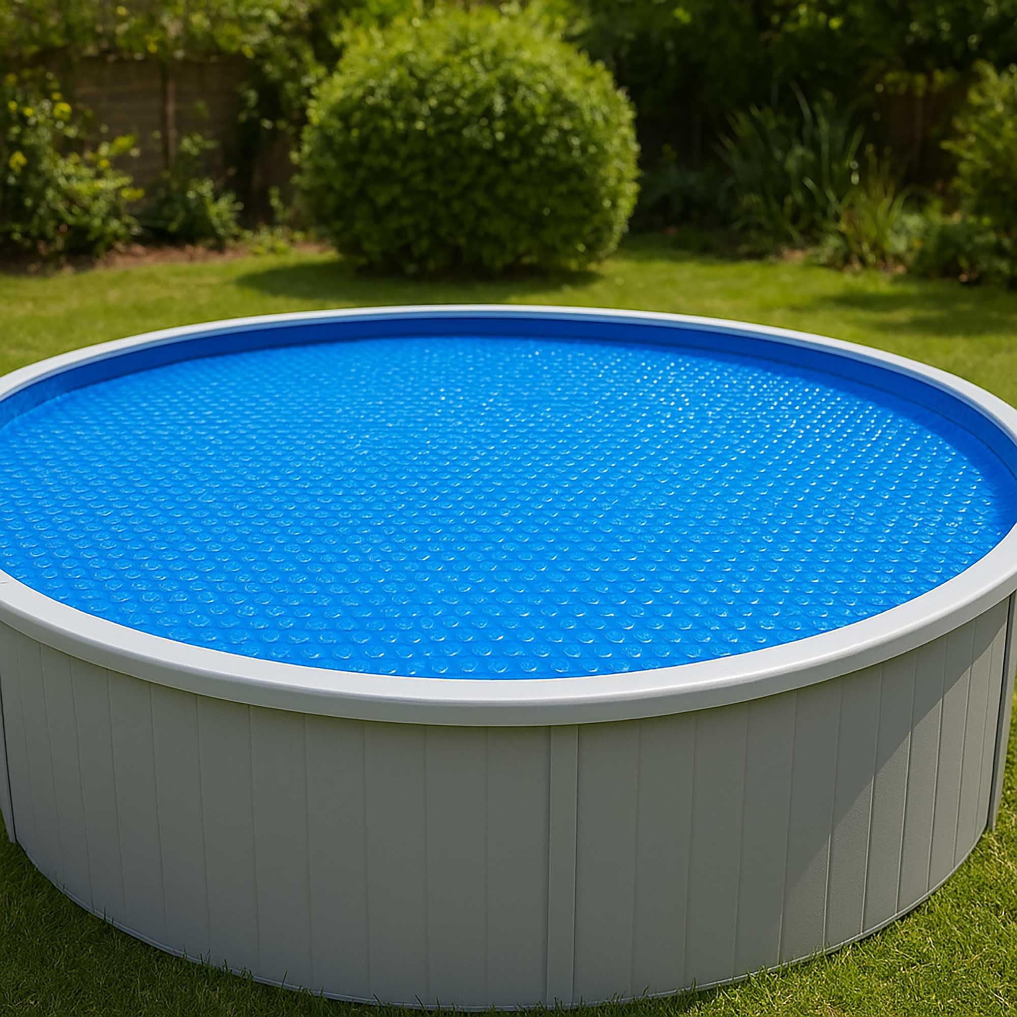WERKA PRO Bâche à Bulles Ronde Polyéthylène 120 Microns - Traitement Anti-UV - Ø 4,47 m pour Bassin Ø 4,57 m - Bleu - Chauffage Économique Eau Solaire