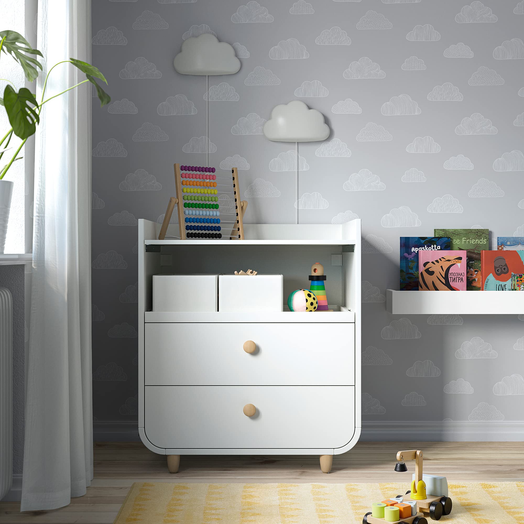 Ikea MYLLRA stolik do przewijania z szufladami, biały