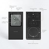 Vista 4 de INKBIRD Medidor de radón portátil, detector de radón doméstico, funciona con pilas, versión estadounidense-Pci/L Black