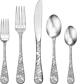 Liberty Tabletop Honey Bee 20 Piece Flatware Set service for 4 Silverware Made in USA 18/10
