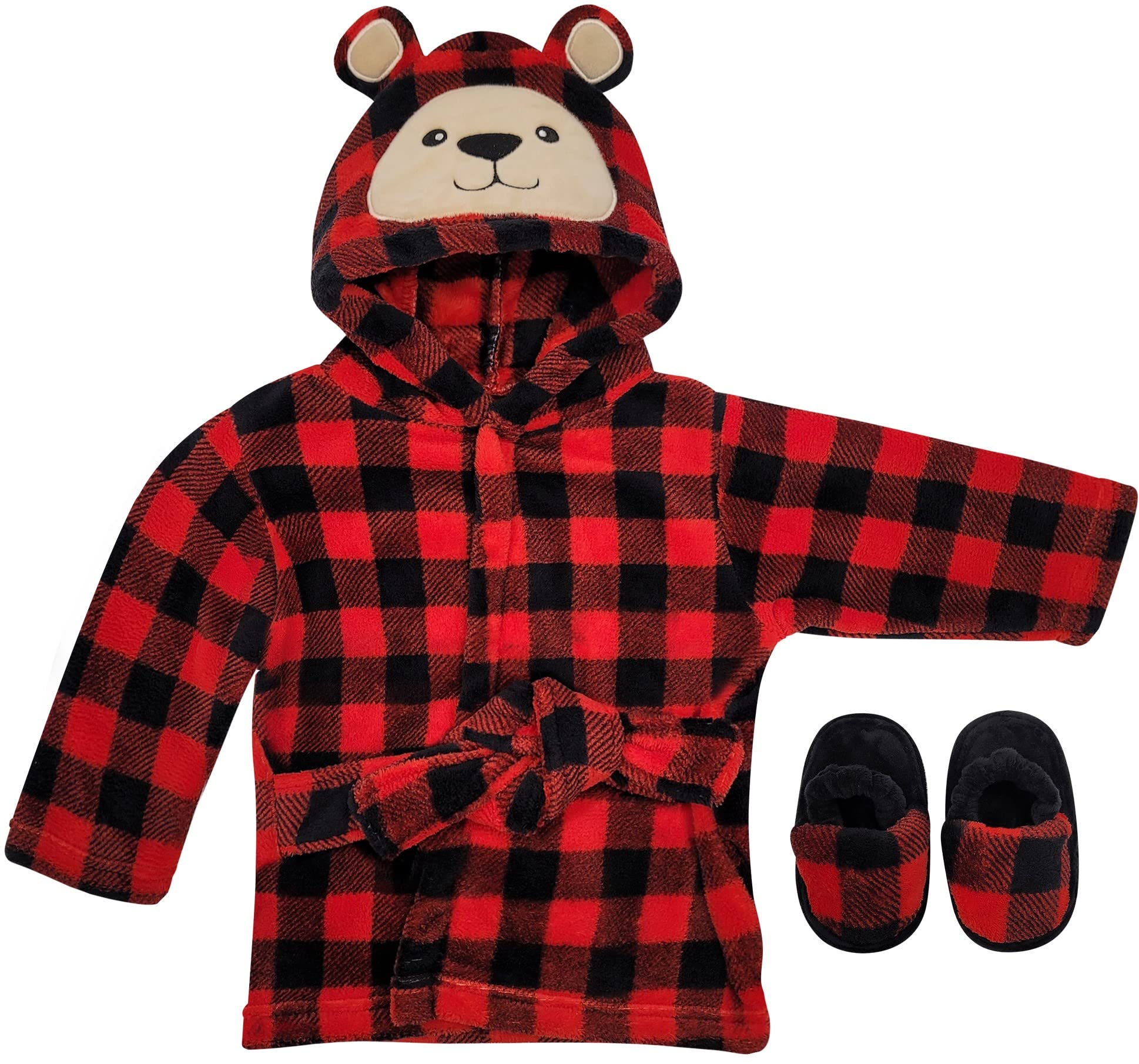 Rising Star Baby Toddler Robe Or Kids Robe for Girls and Boys - Kids &amp; Baby Bath Robe Spa Set with Washcloth or Slippers