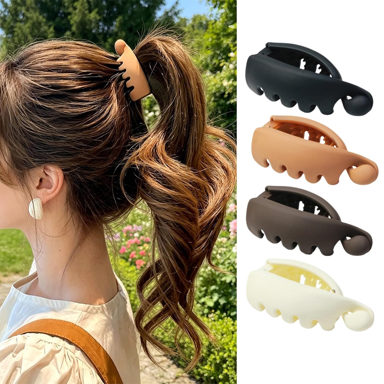 4Packs Banana Hair Claw Clips - No-slip Fashion Accessories