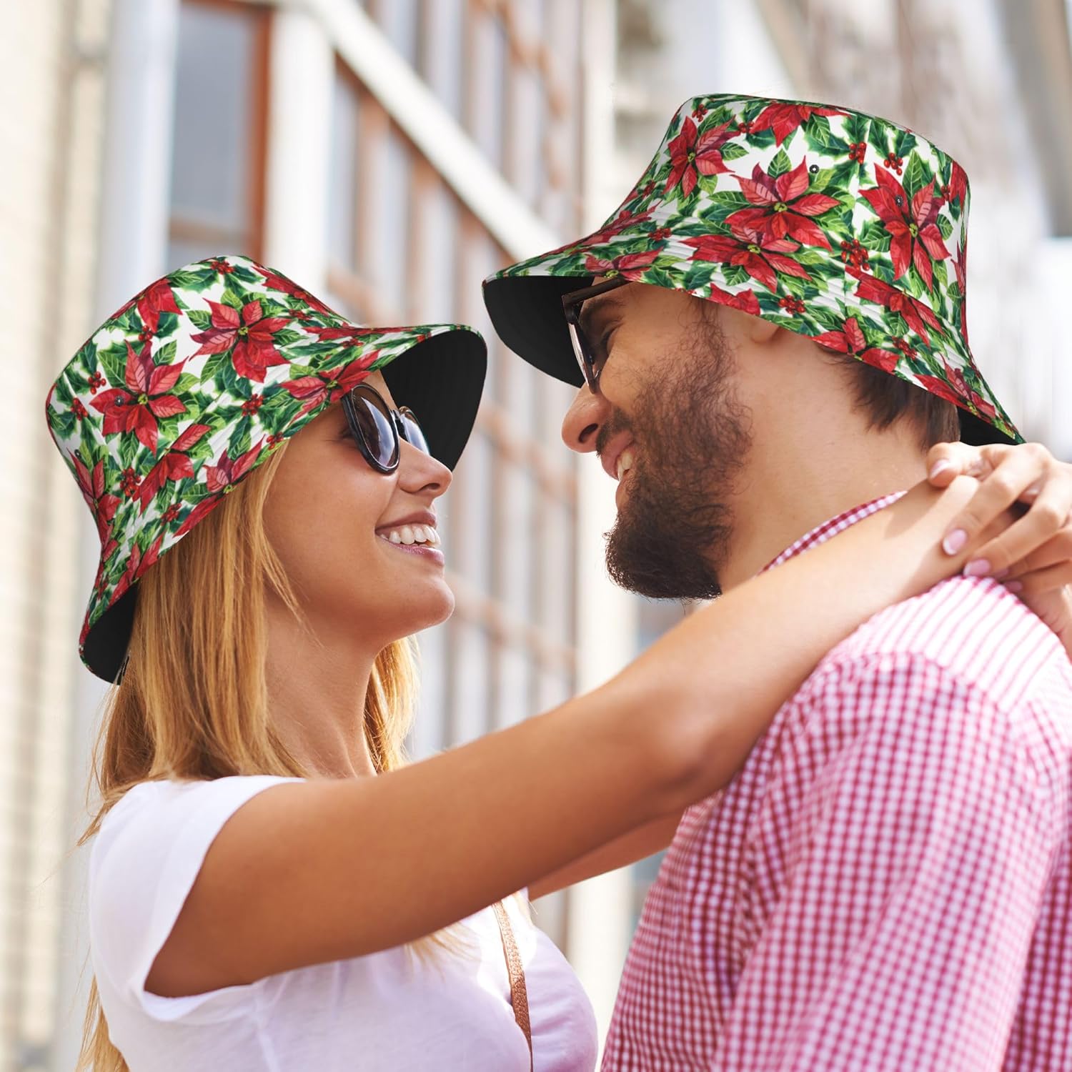 Christmas Bucket Hats for Women Men, Merry Christmas Fisherman Hat Travel Beach Hat Holiday Decoration - Image 7