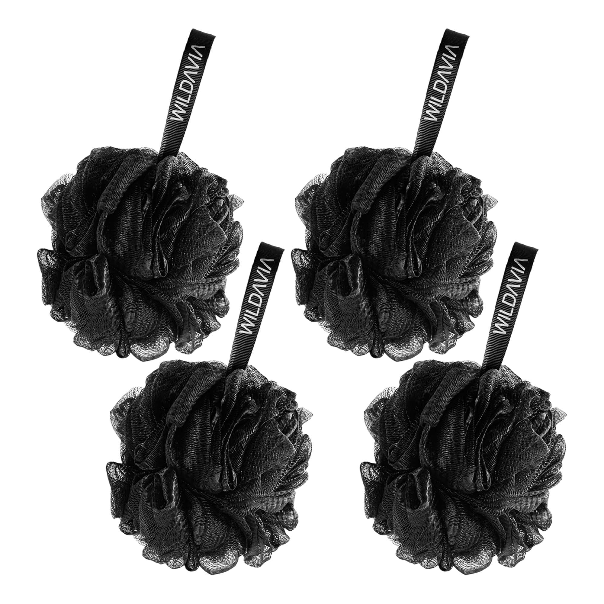 4 Pack Premium Loofah | Large 60g/Pcs Shower Loofah Sponge for Men & Women| Shower Scrunchie for Women| Unisex Body Sponges for Shower | Body Puff Bath Scrunchies | Women & Mens Shower Puff Large