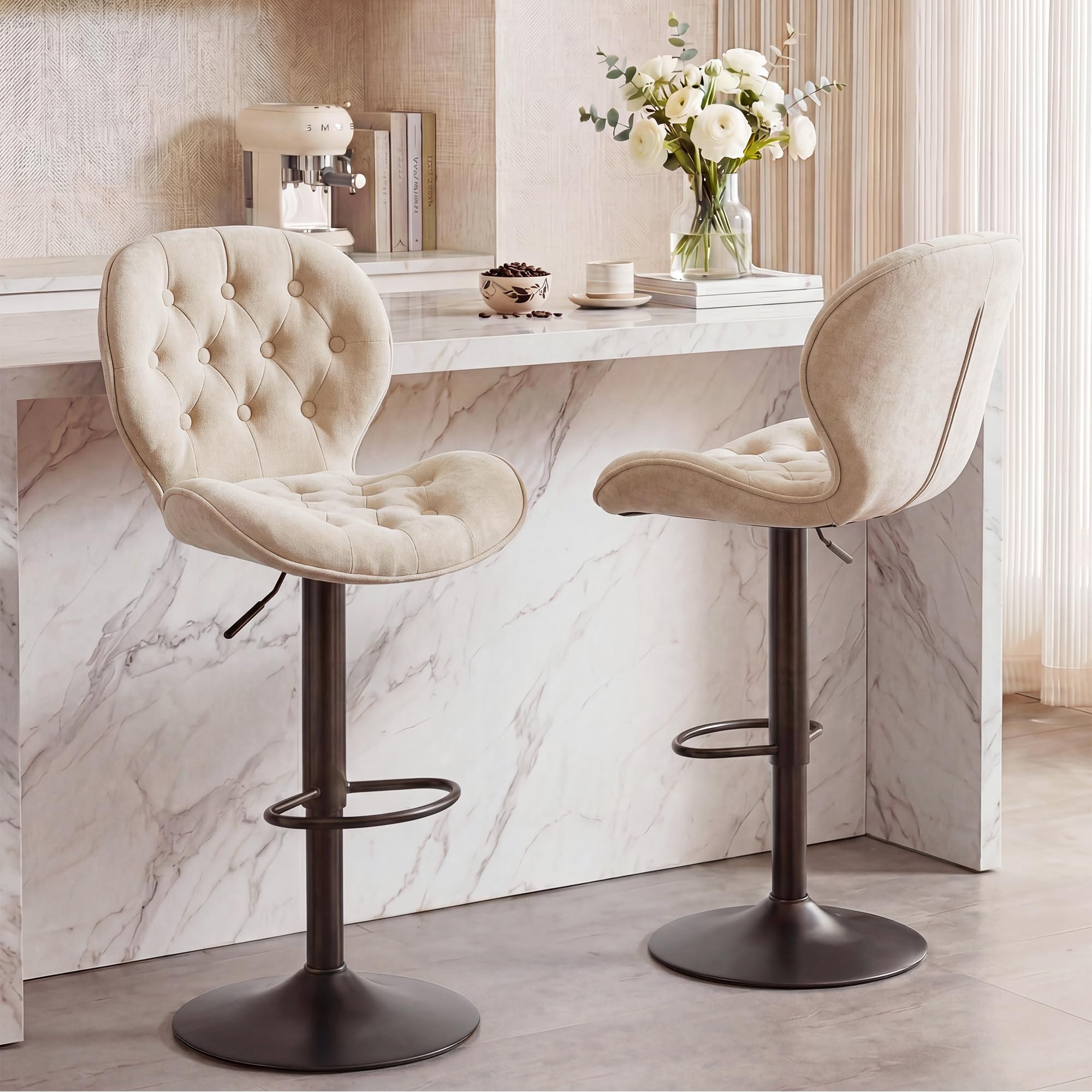 Swivel Adjustable Counter Height Bar Stools
