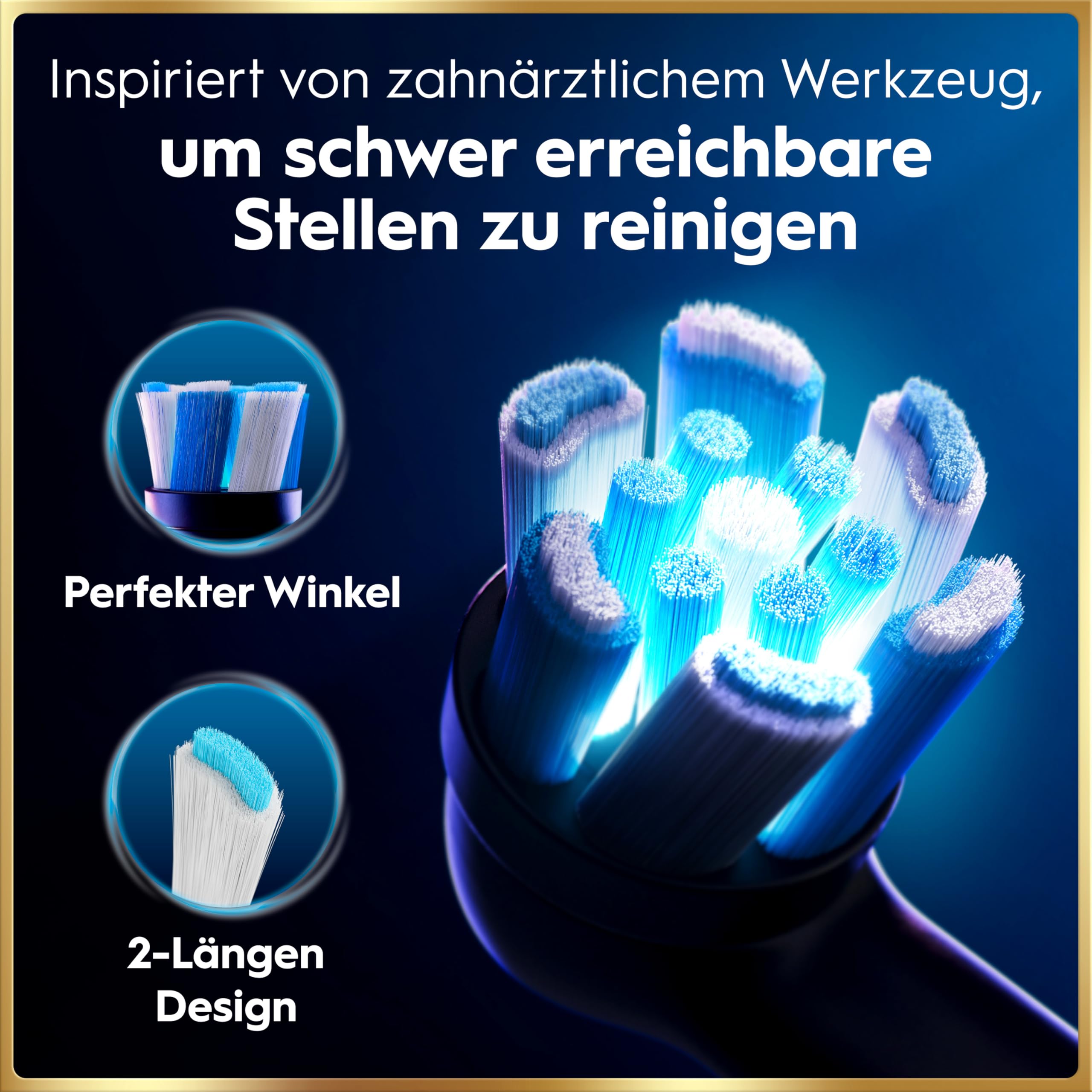Oral-B iO Series 9 Elektrische Zahnbürste, Blau | Inkl. 3 Aufsteckbürsten, Lade-Reise-Etui, CHIP Testsieger (11/25), Electric Toothbrush mit 7 Modi für Zahnpflege