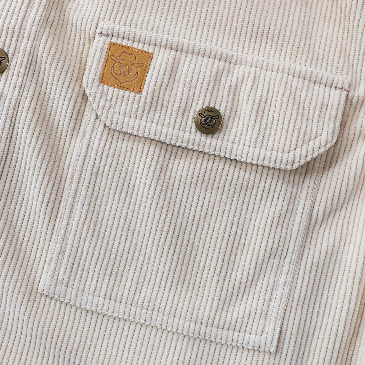 Dubinik® 8.3 oz Heavyweight Mens Corduroy Shirt Jacket Casual Work Snap Button Long Sleeve Vintage Regular Fit 2 Pockets - Image 5