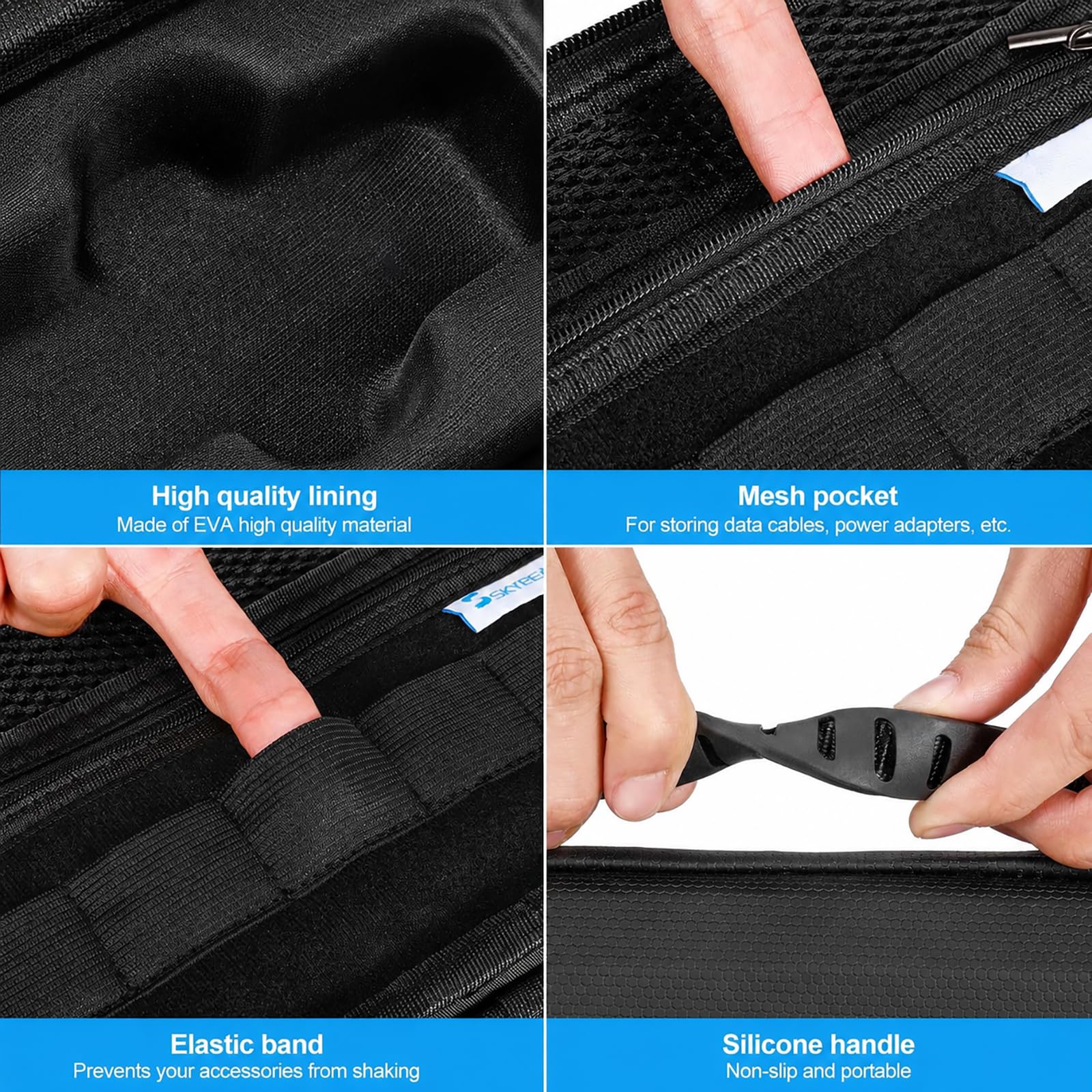 SKYREAT Osmo Pocket 4 Tasche, PU-Schutzhülle für DJI Pocket 4 Creator Combo Zubehör, Tragbare Handtasche für Reisen, Vlogging und Außenaufnahmen, zur Organisation