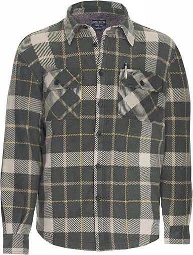mens smith's sherpa lined checkered hooded shirt jacket