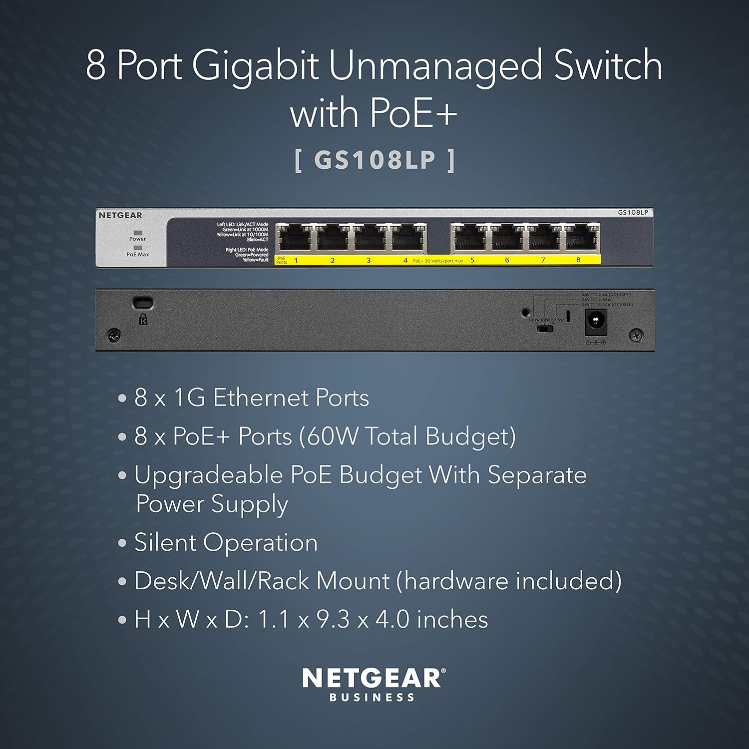 Flаѕh Dеаlѕ - 60% оƒƒ NETGEAR 8-Port Gigabit Ethernet Unmanaged PoE Switch (GS108LP) - with 8 x PoE+ @ 60W Upgradeable, Desktop, Wall Mount or Rackmount, and Limited Lifetime Protection Uр Tо 60% оƒƒ NETGEAR 8-Port Gigabit Ethernet Unmanaged PoE Switch (GS108LP) - with 8 x PoE+ @ 60W Upgradeable, Desktop, Wall Mount or Rackmount, and Limited Lifetime Protection