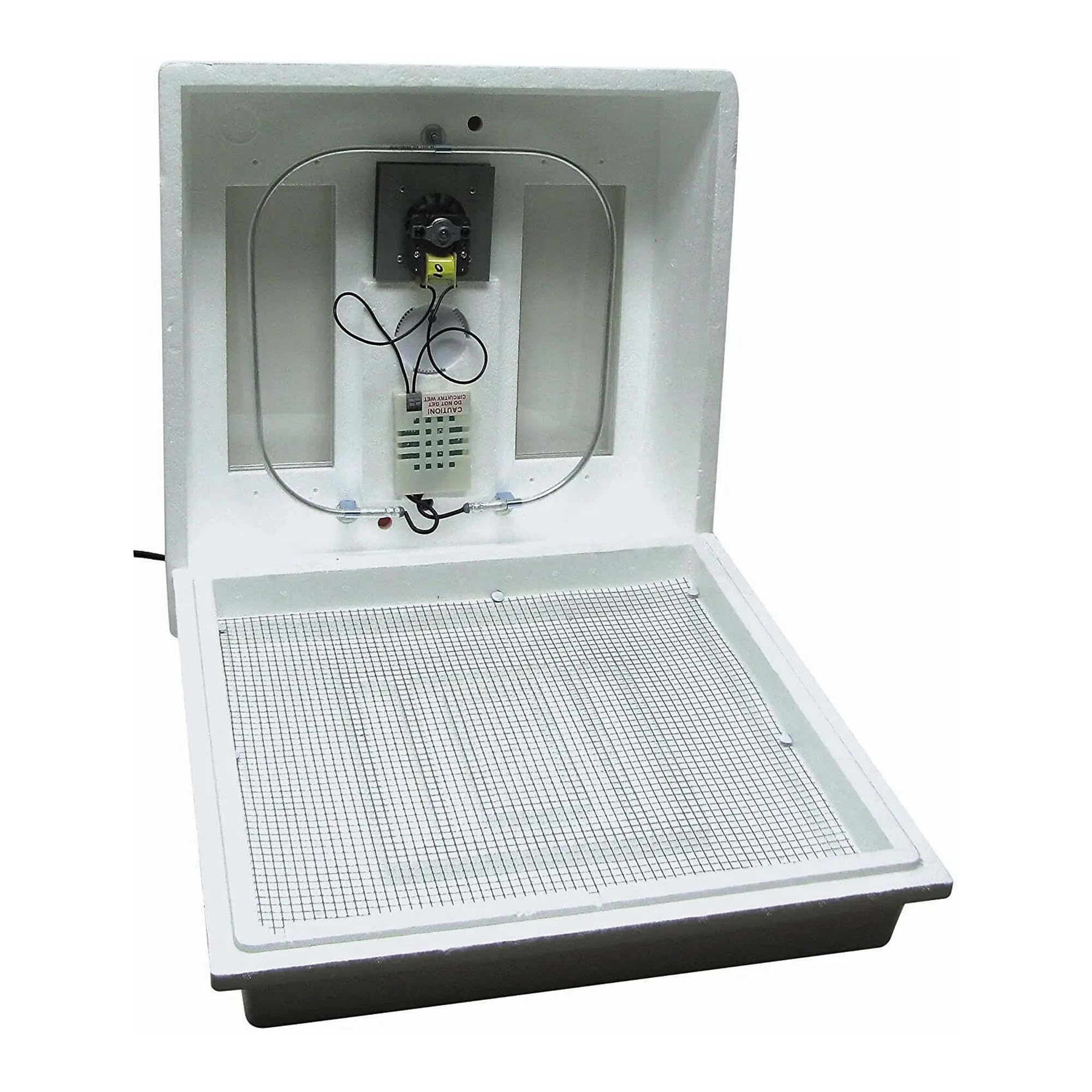 Farm Innovators 120 Volt 40 Watt Circulated Air Incubator for Up to 48 Eggs with Easy to Read Digital Display and Large Picture Window, White