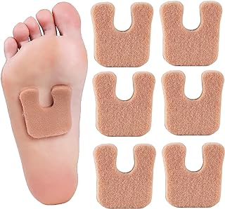 20pcs Metatarsal Pads Corn Pads 2 in 1, Felt Foot Pads Callus Pads for Feet, Corn Pads for Bottom of Foot and Side of Foot and Heel, Ball of Foot Cushion Forefoot Pads for Pain Relief
