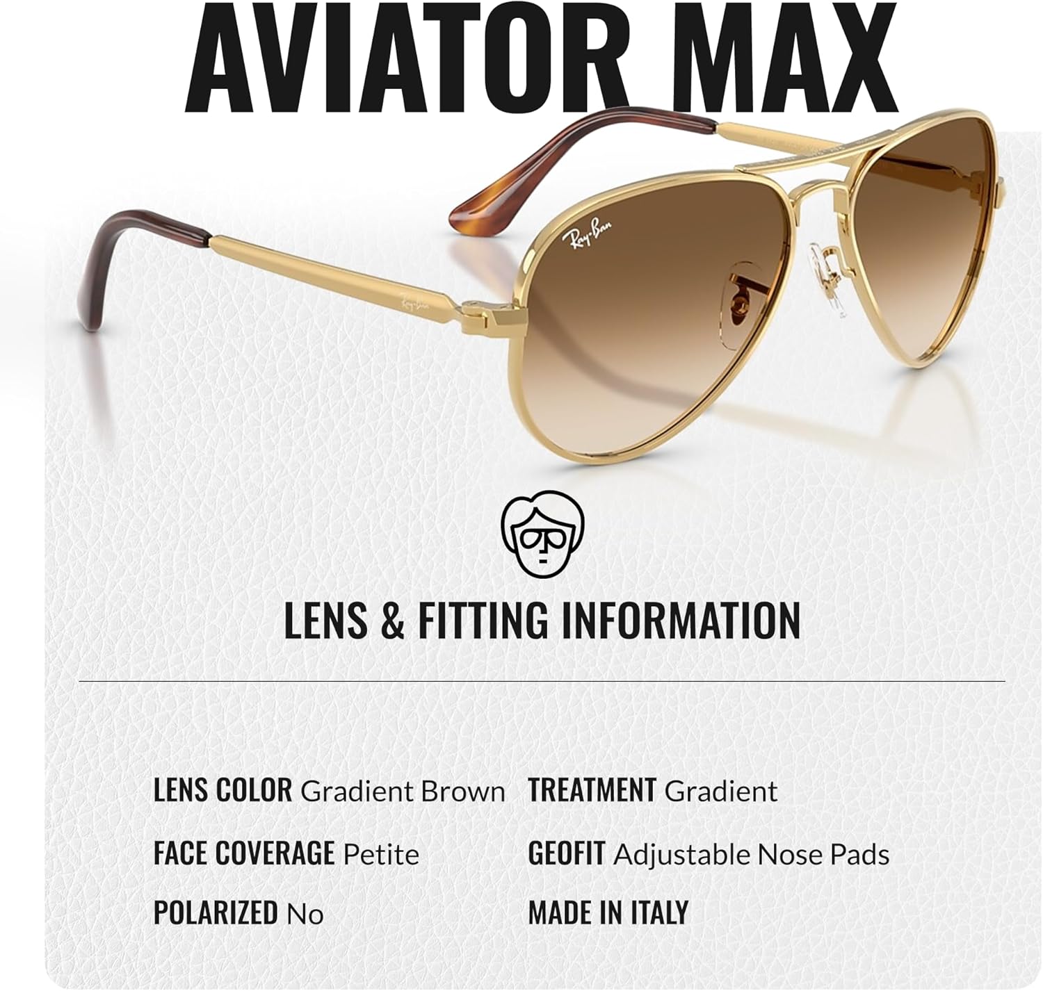 Ray-Ban(レイバン) RB3925 AVIATOR MAX パイロット型サングラス 男女兼用 RAYBAN公式アイウェアキット