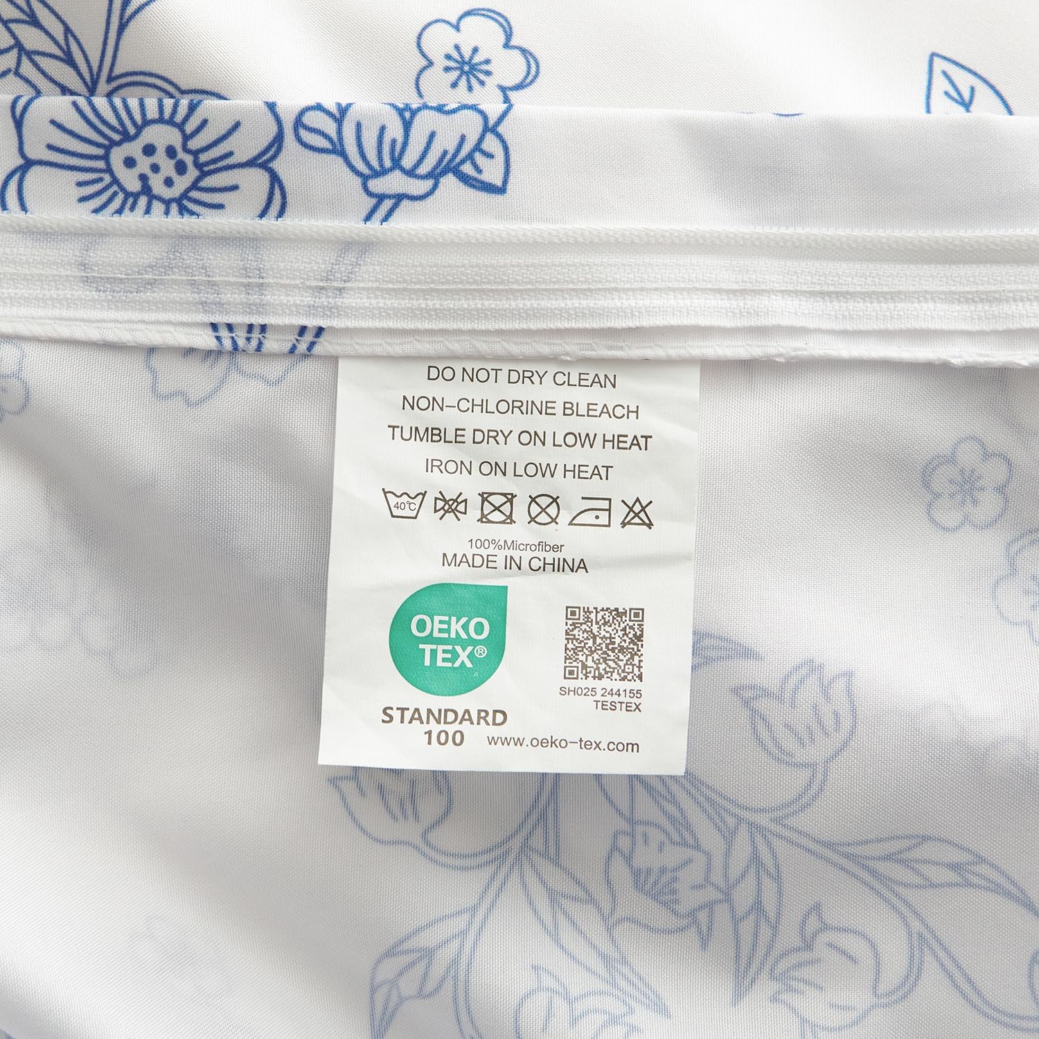 Nayoroom Blue Floral Duvet Cover Queen Size Cottagecore Flower Leaf Spring Comforter Cover 3 Pcs Soft Breathable Microfiber Pastoral Aesthetic Bedding Set with Zipper Closure