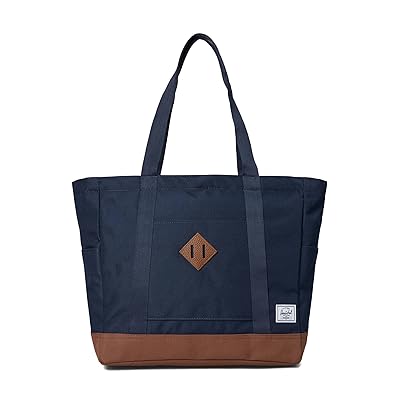 Herschel Supply Co. Heritage Tote Weekender/Overnight Luggage Navy/Saddle Brown, Fleece
