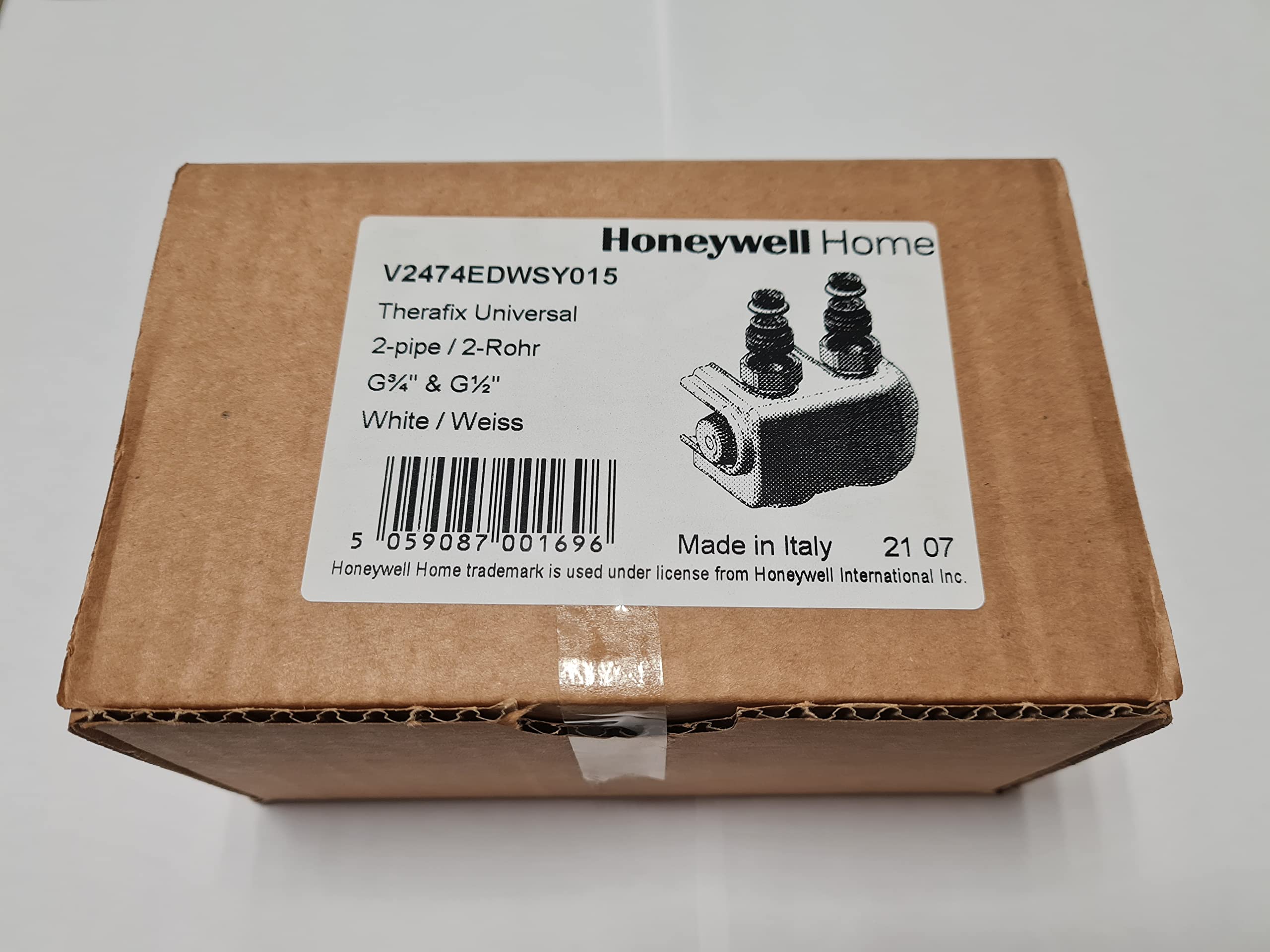 Distribuidor en H Universal (válvula derecha y escuadra) Termotable Blanco con tapa