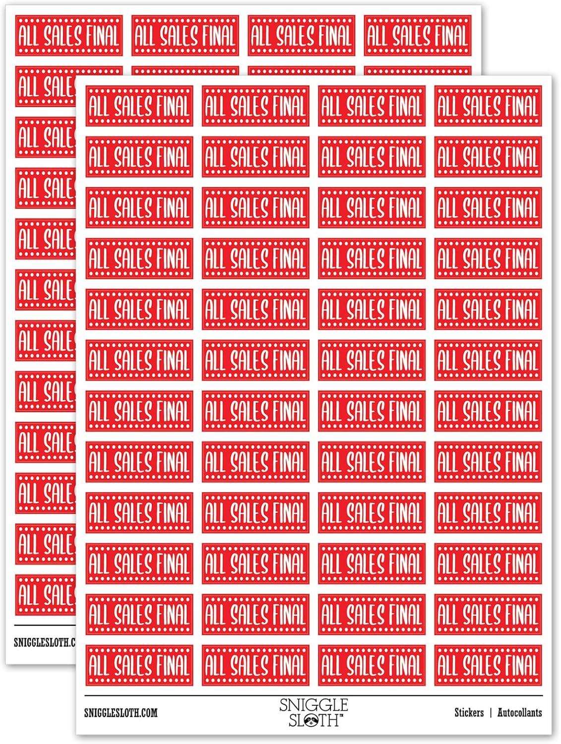 Amazon.com: All Sales Final Sticker Pack - Gloss Finish - Mini 1.25 ...