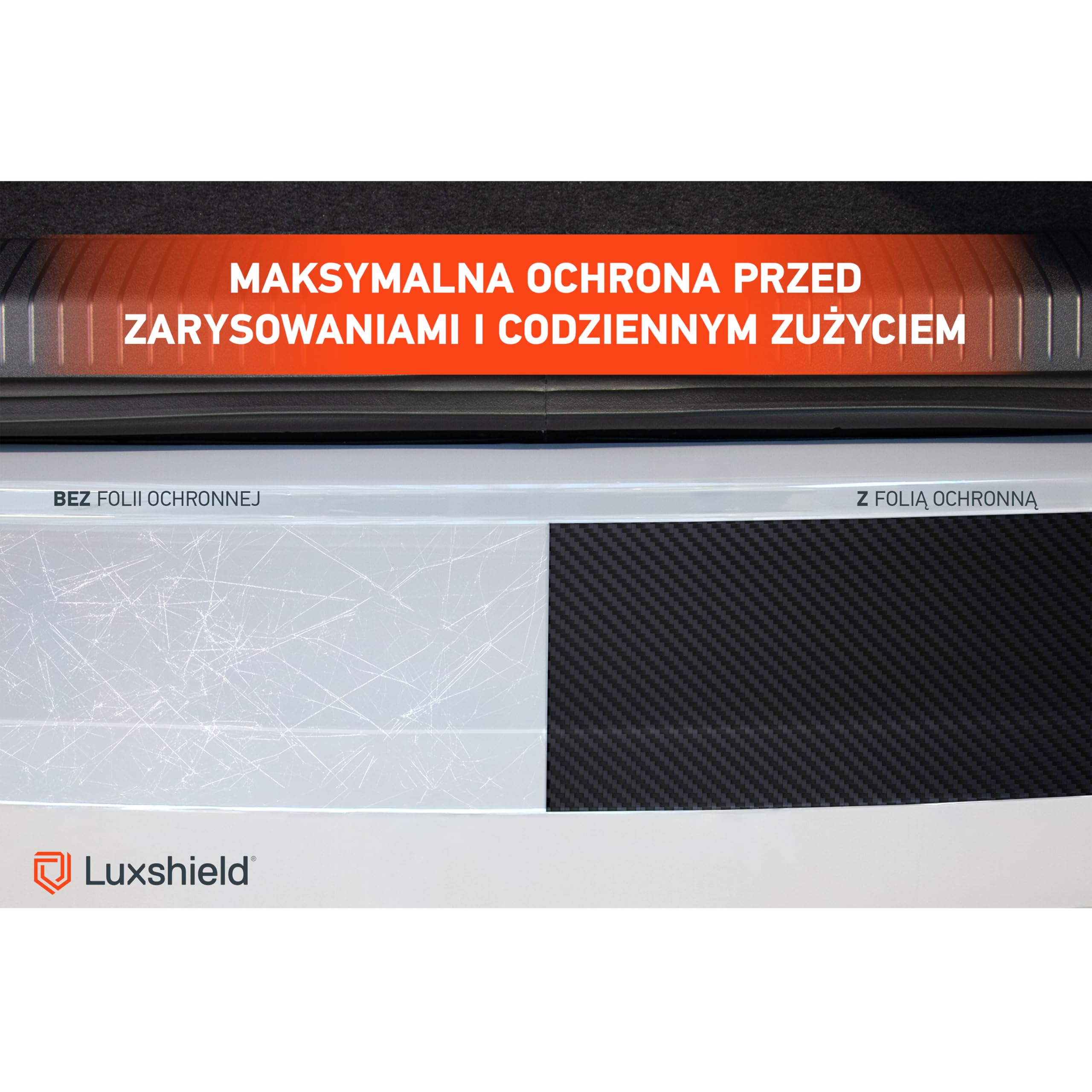 Luxshield folia ochronna na krawędź załadunkową Cupra Ateca I 2018-2026 czarny karbon