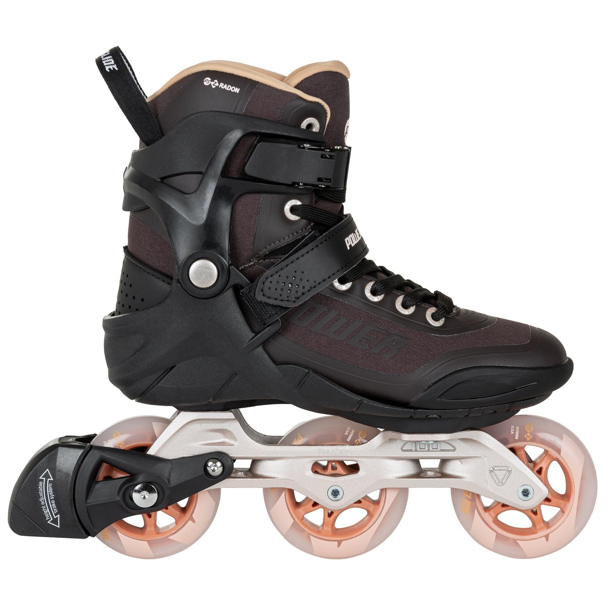 Powerslide Inline Skate Phuzion Radon Bronze 90, für Fitness, für Damen und Herren