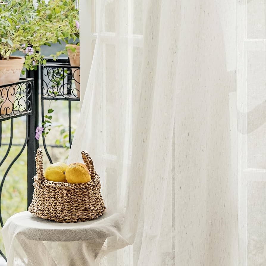 ドレープカーテン No7 ナチュラル モダン】透明感が美しい無地のドレープカーテン【LX